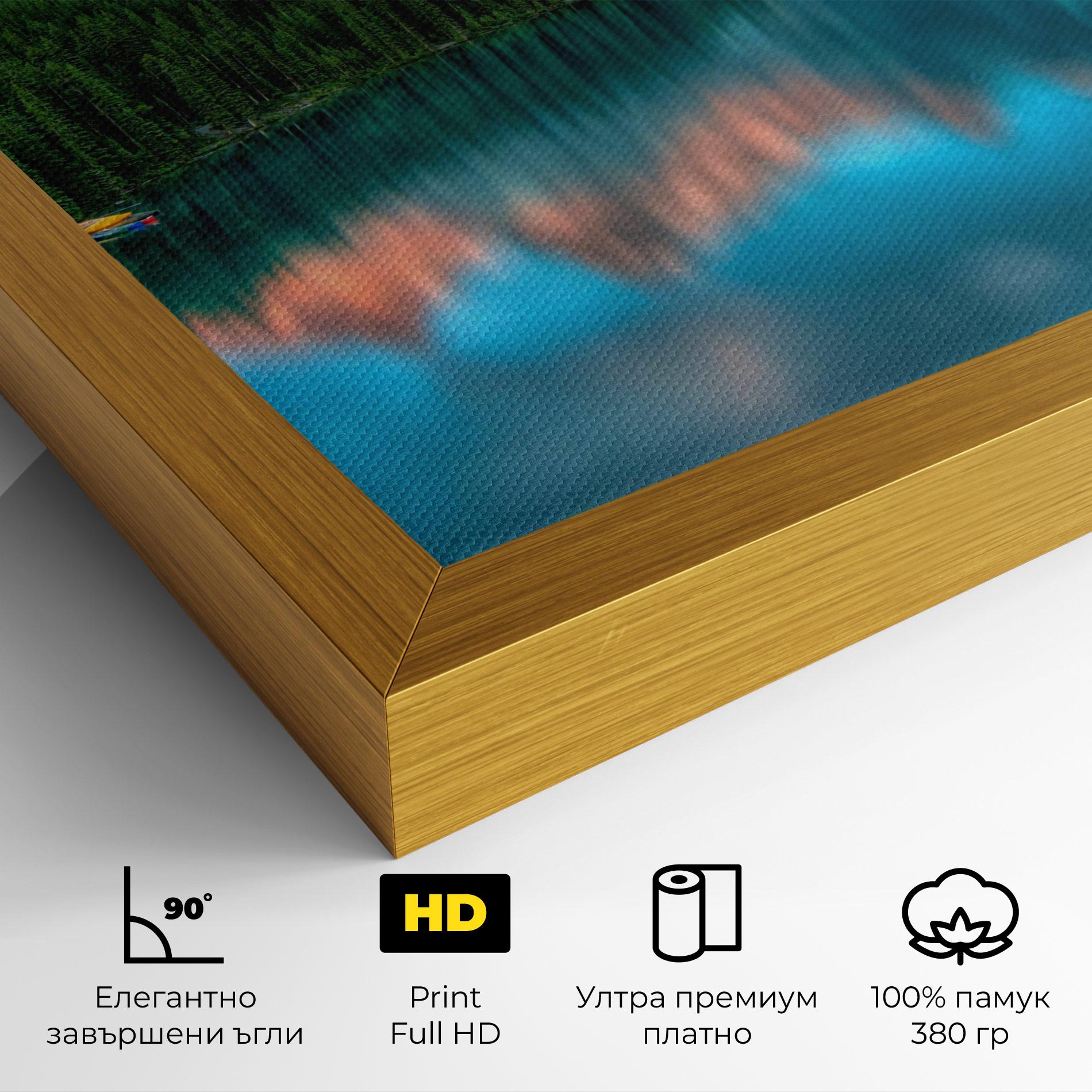 Картина на платно Beautiful Blue Lake mockup 4