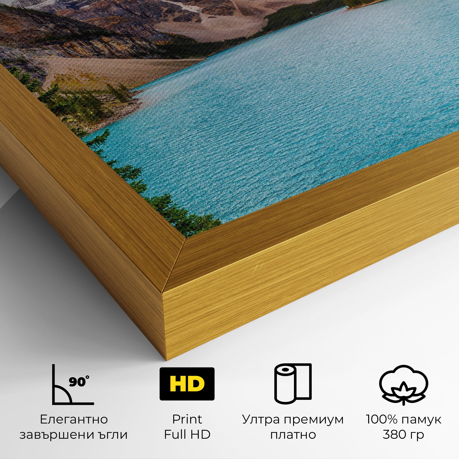 Картина на платно Blue Magic Lake mockup 4