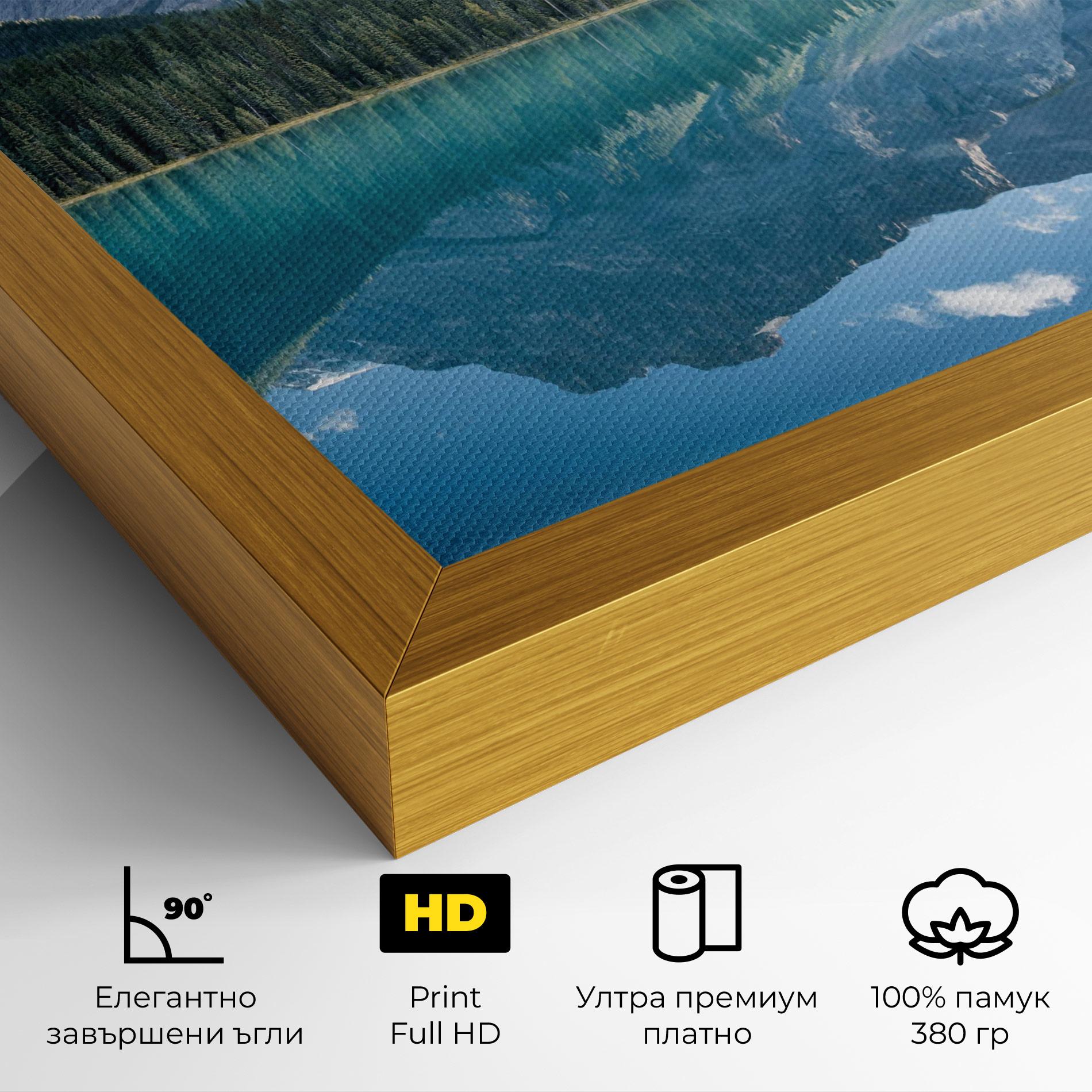 Картина на платно Blue Mountain Lake mockup 4