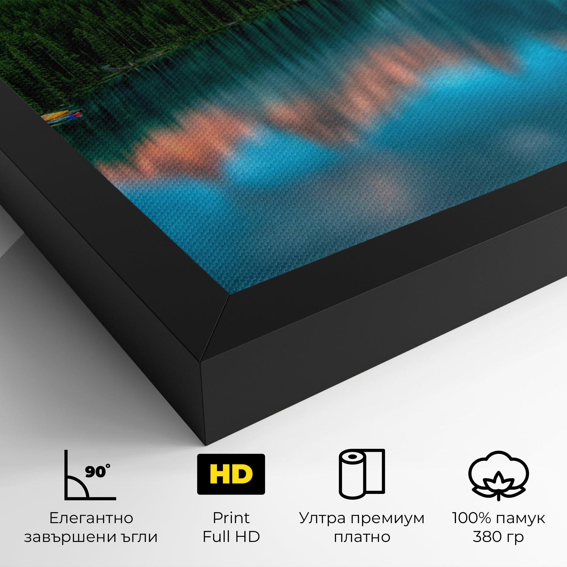 Картина на платно Beautiful Blue Lake mockup 4