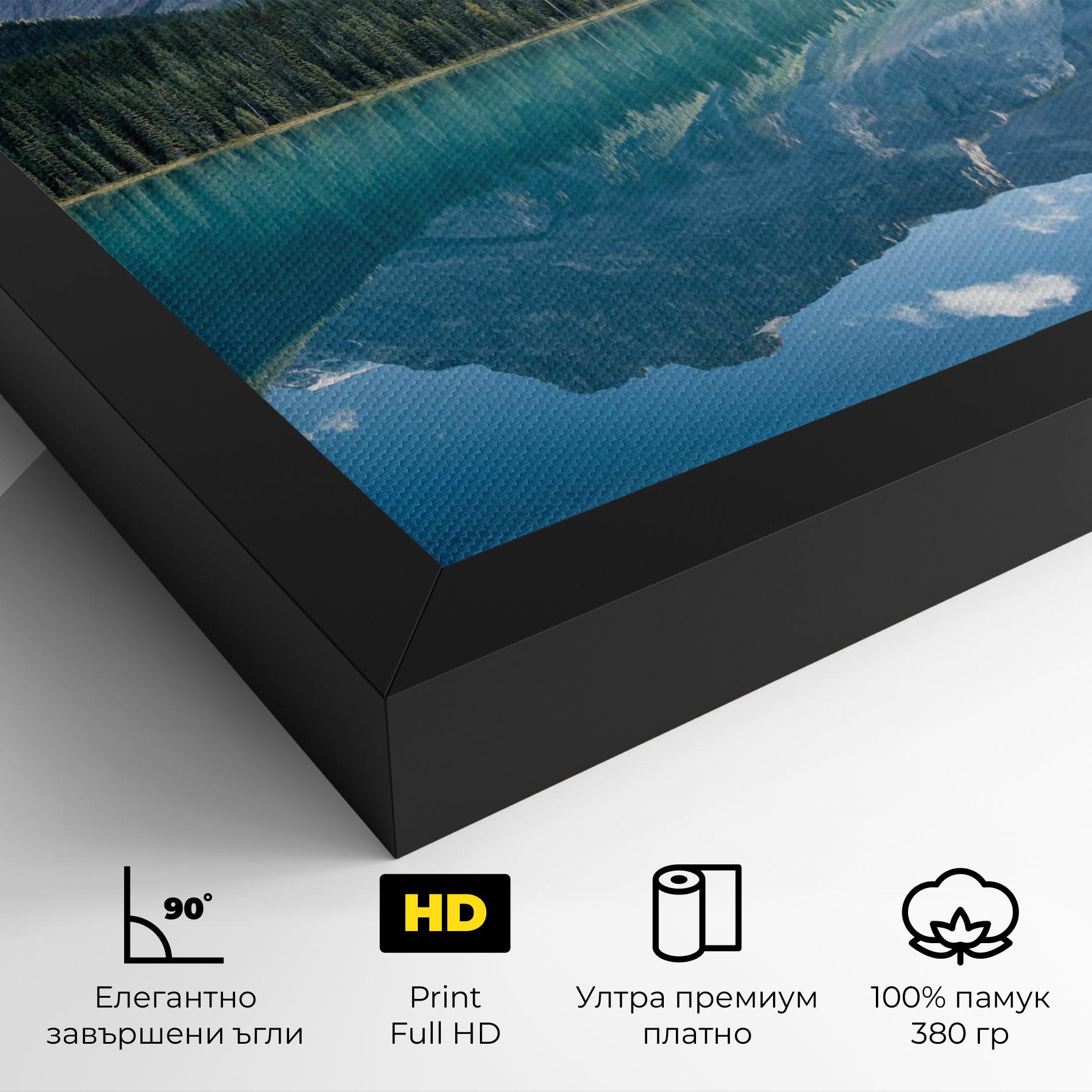 Картина на платно Blue Mountain Lake mockup 4