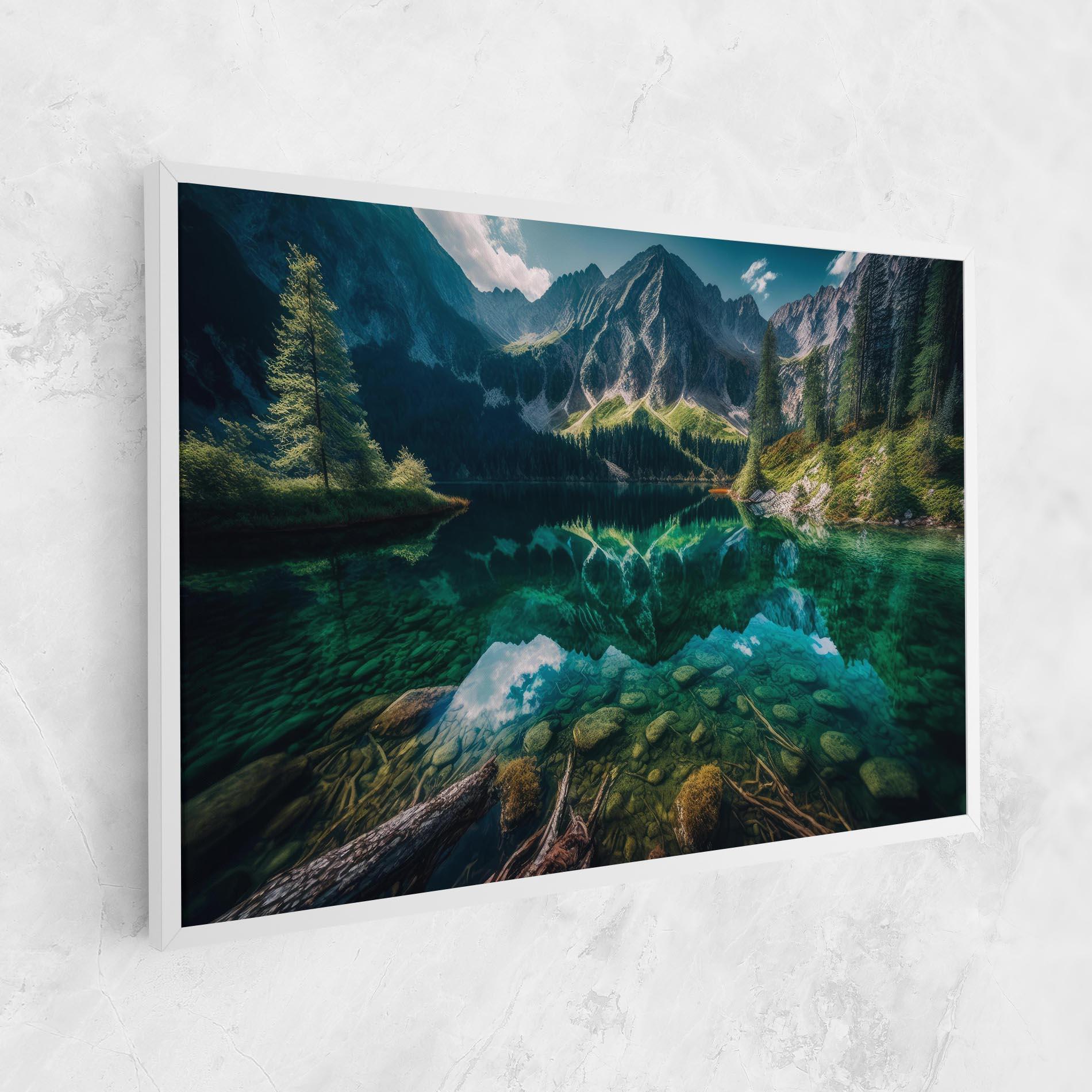 Картина на платно Beautiful Lake Mountain mockup 1