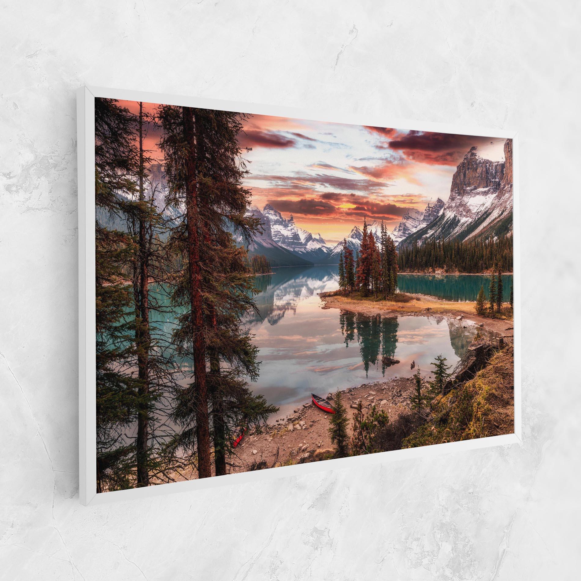 Картина на платно Sunset Lake View mockup 1