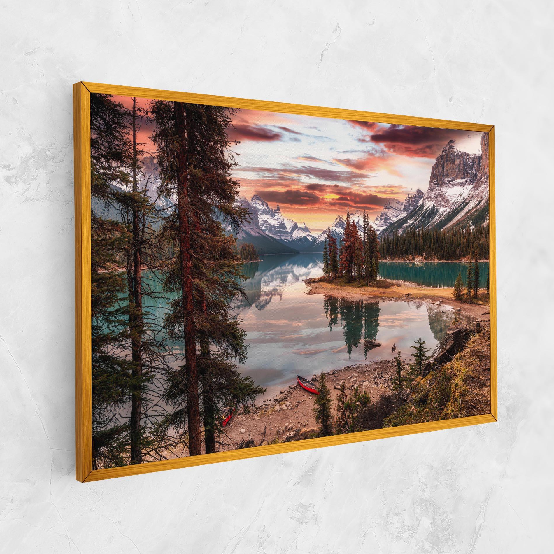 Картина на платно Sunset Lake View mockup 1