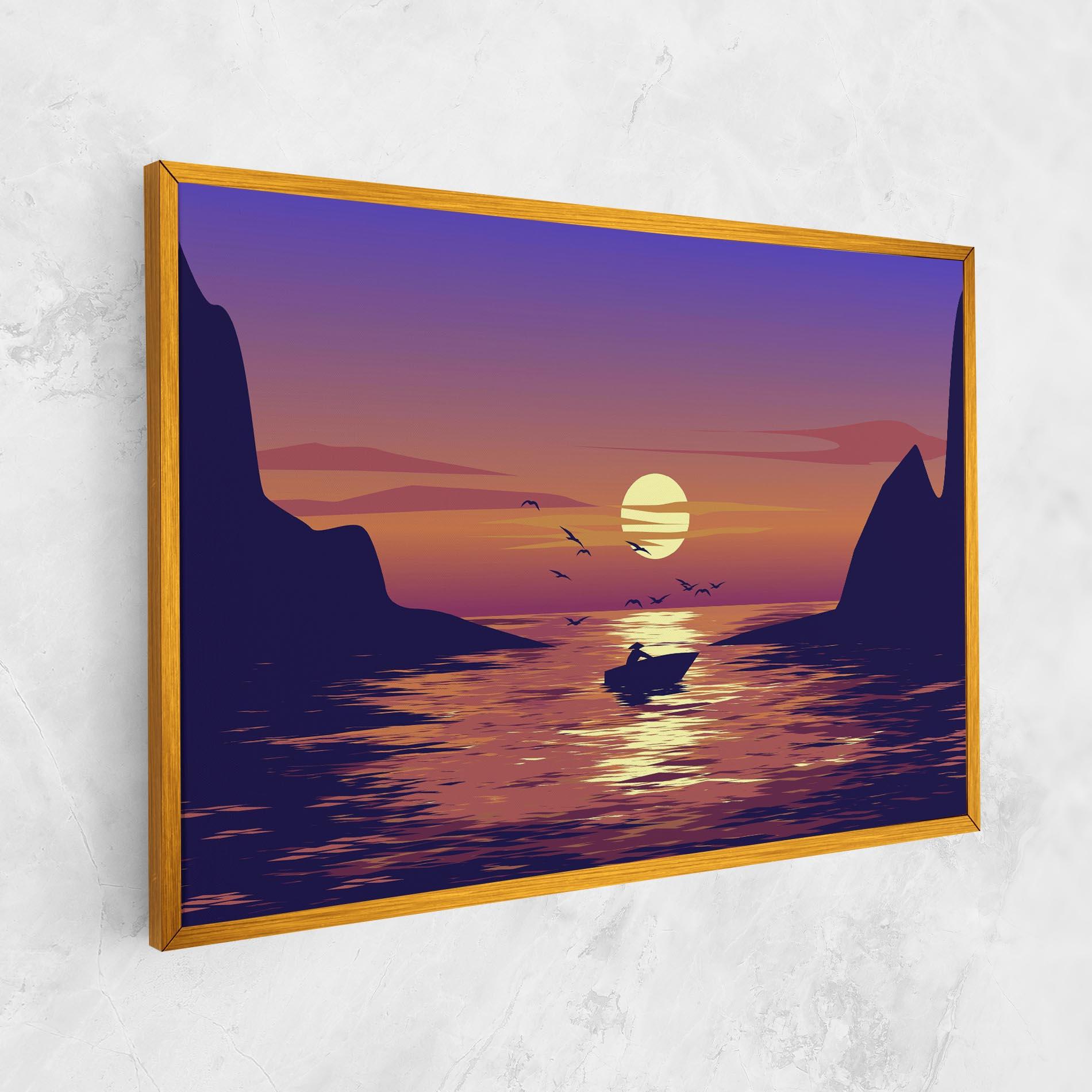 Картина на платно Sunset Scenery View mockup 1