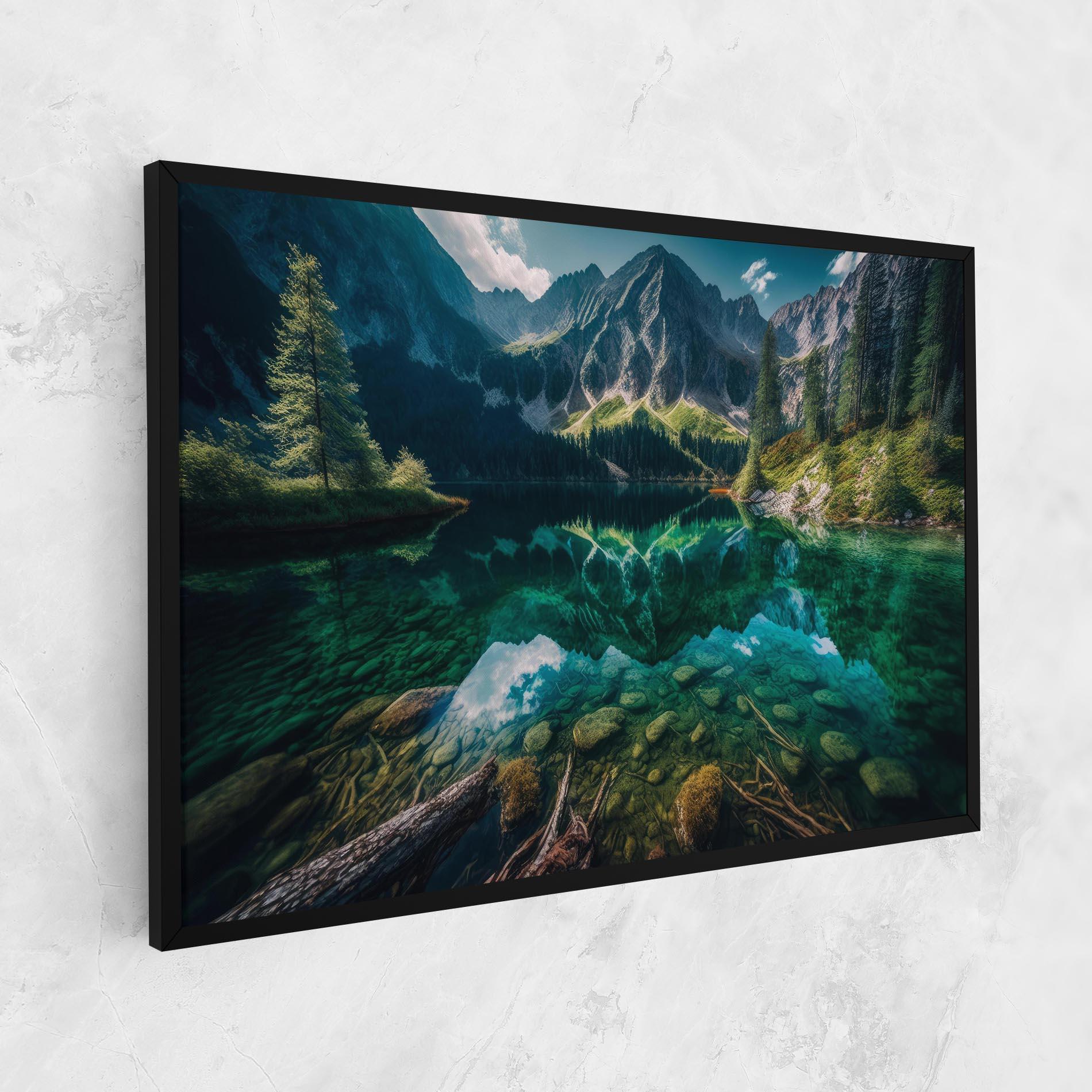 Картина на платно Beautiful Lake Mountain mockup 1