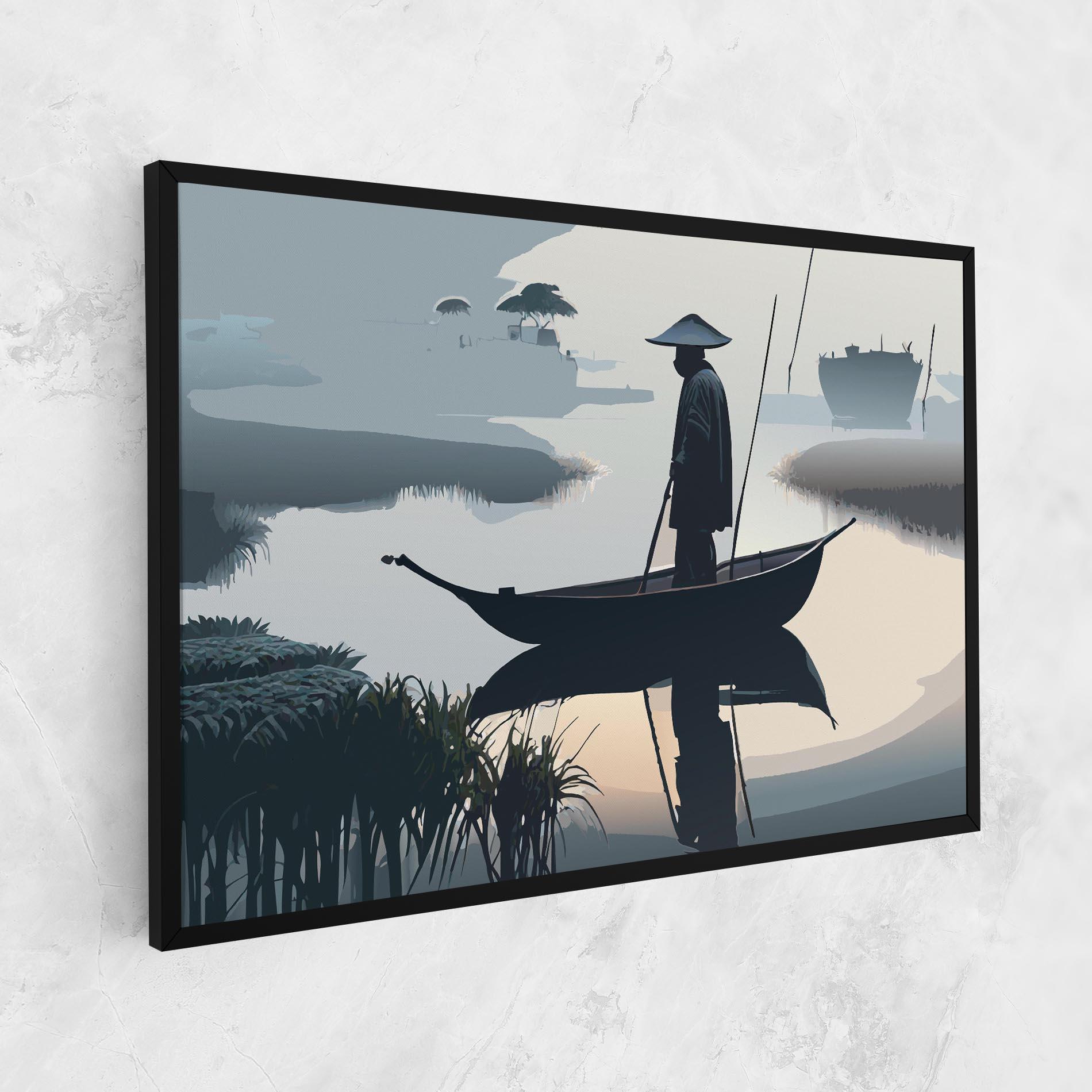 Картина на платно Japan Fisherman mockup 1