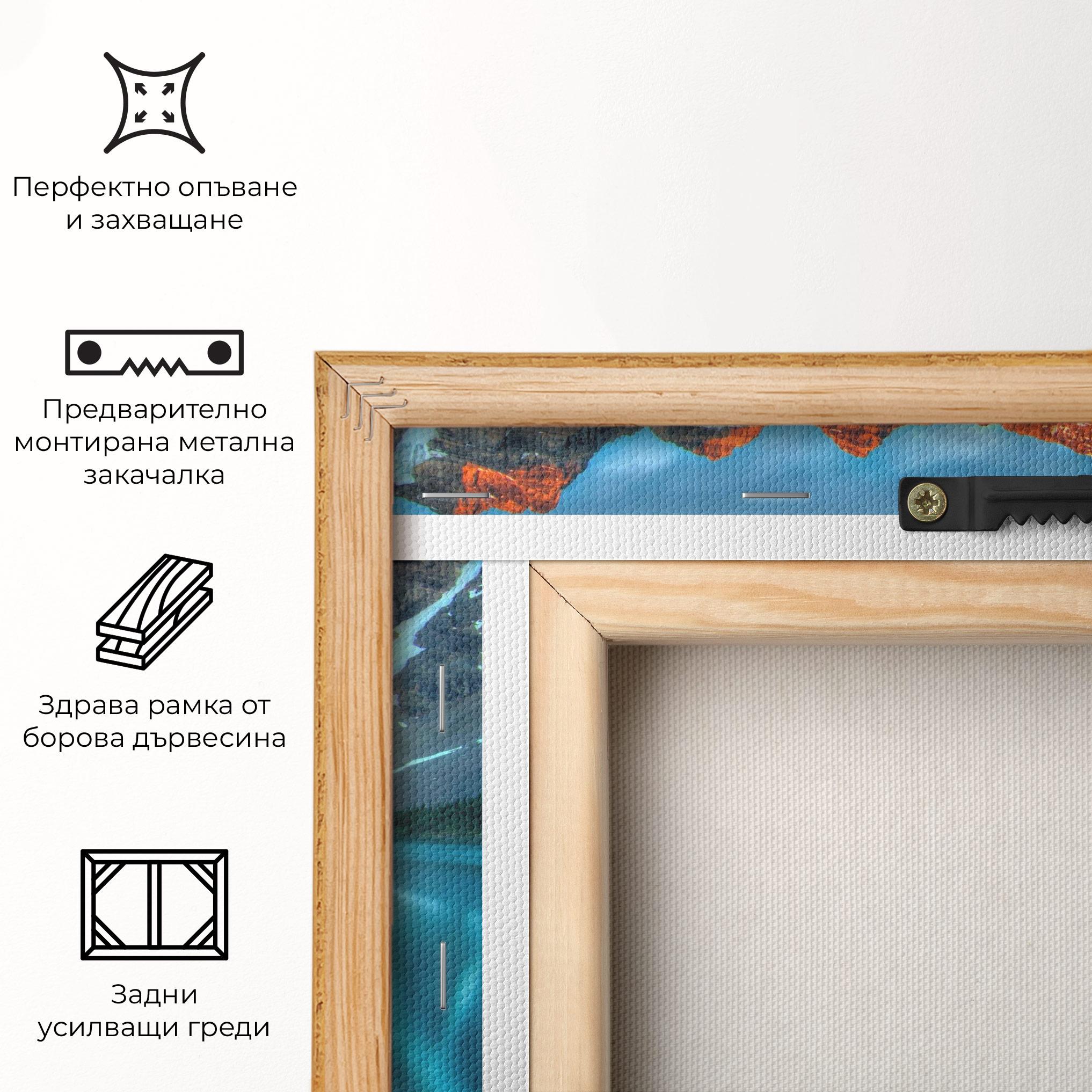 Картина на платно Beautiful Blue Lake mockup 5