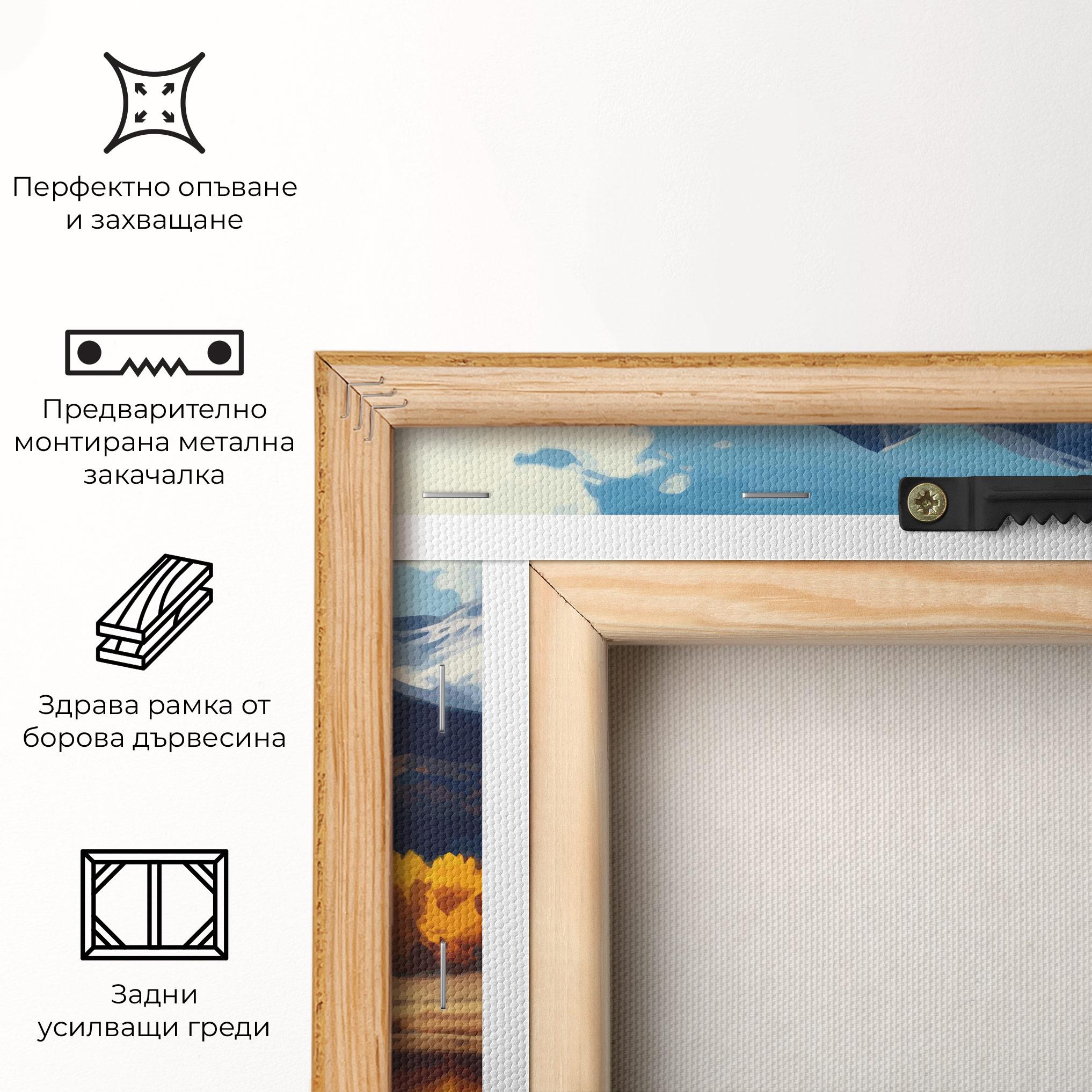 Картина на платно Lake Autumn View mockup 5