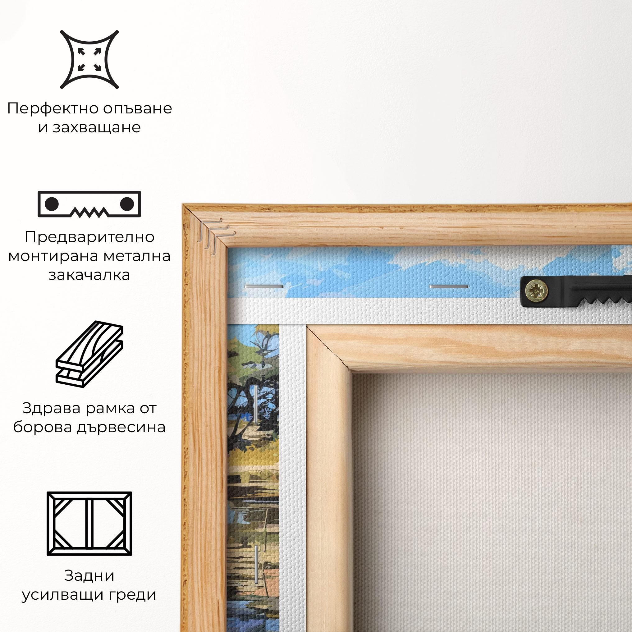 Картина на платно Riverside Flowers mockup 5