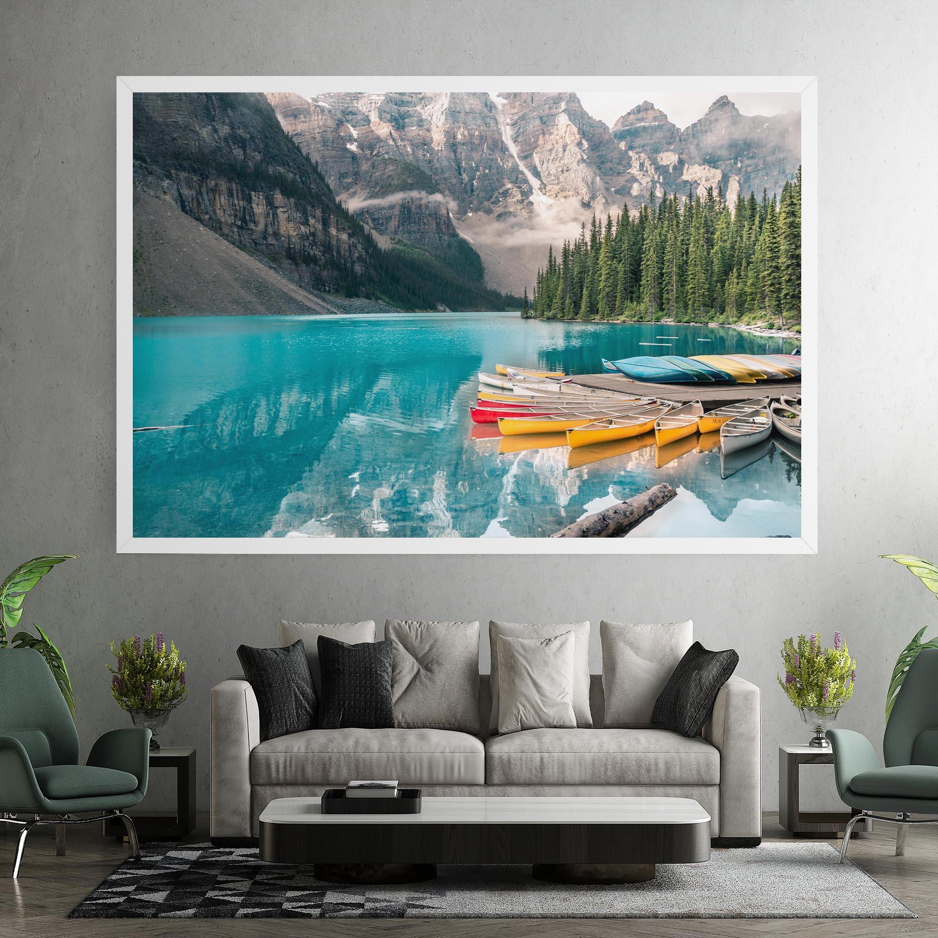 Картина на платно Beautiful Moraine Lake mockup 7