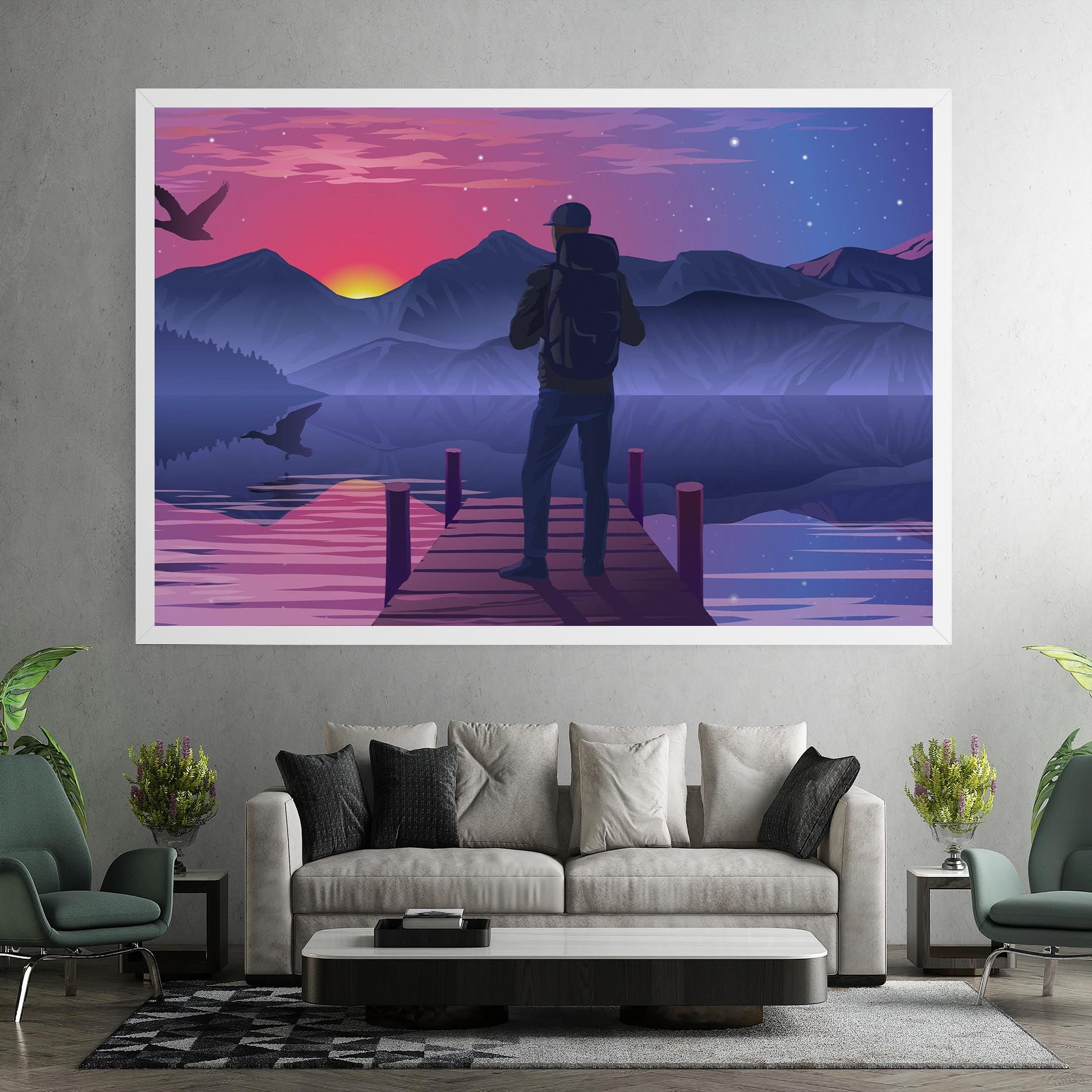 Lake Pink Night mockup 7