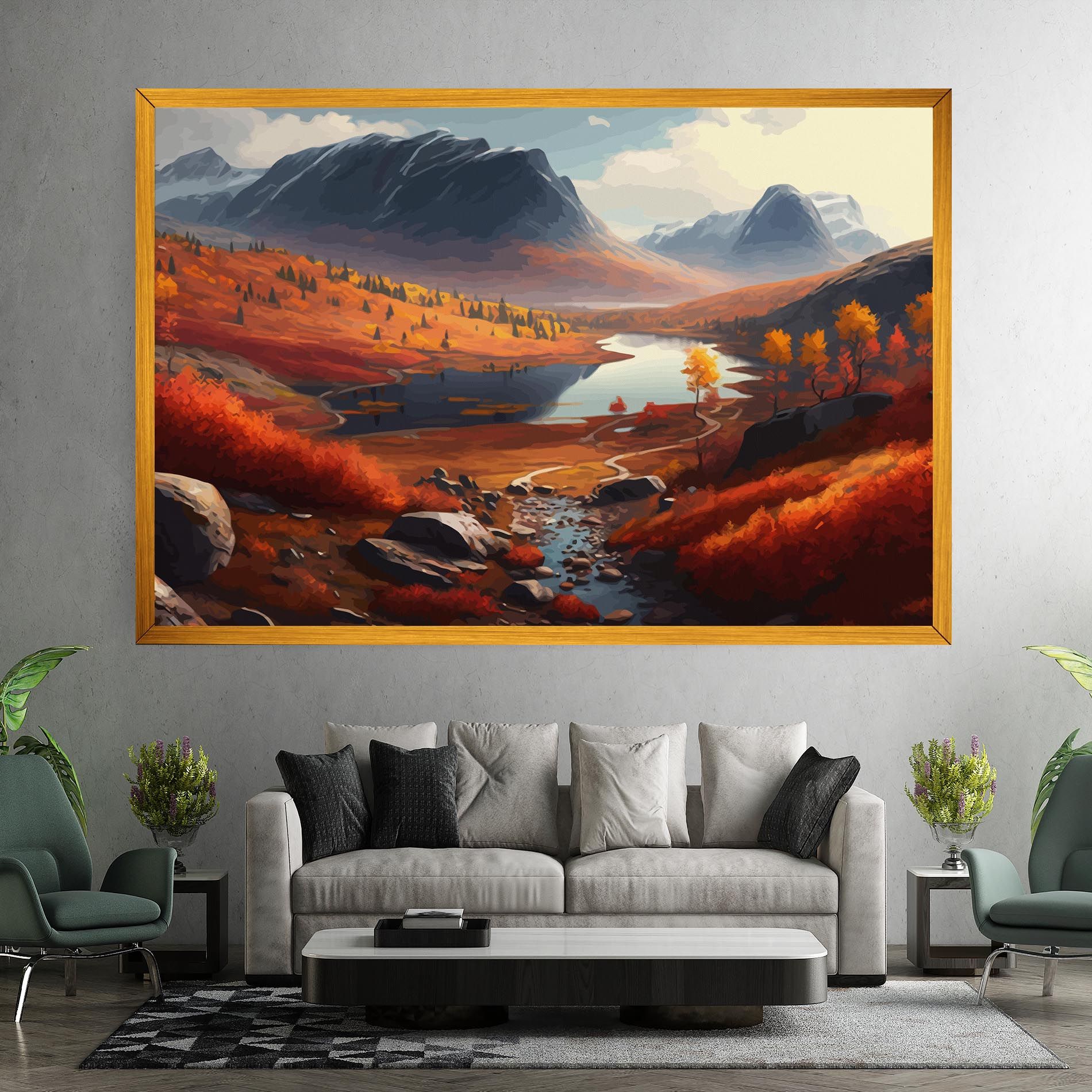 Autumn Field Lake mockup 7