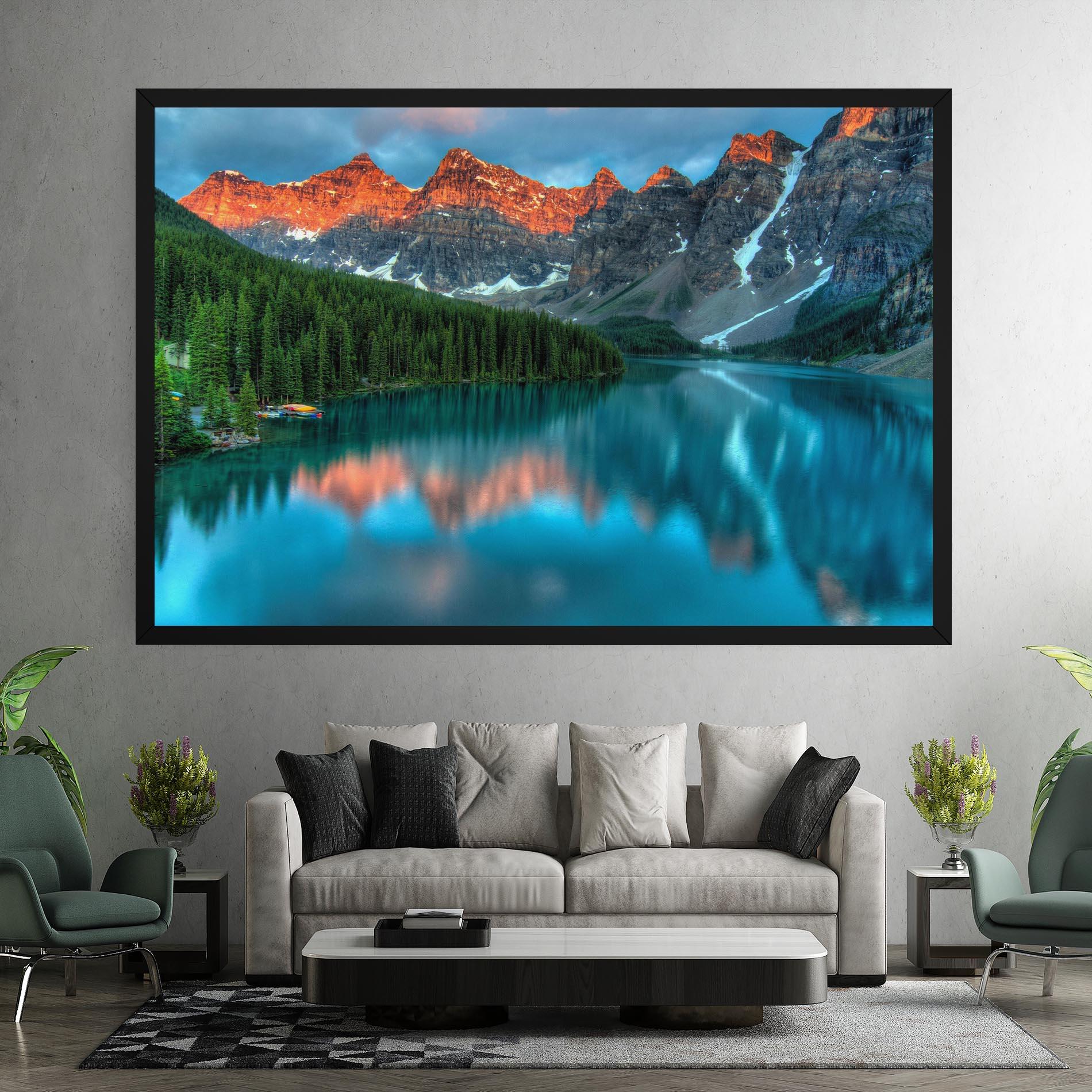 Картина на платно Beautiful Blue Lake mockup 7