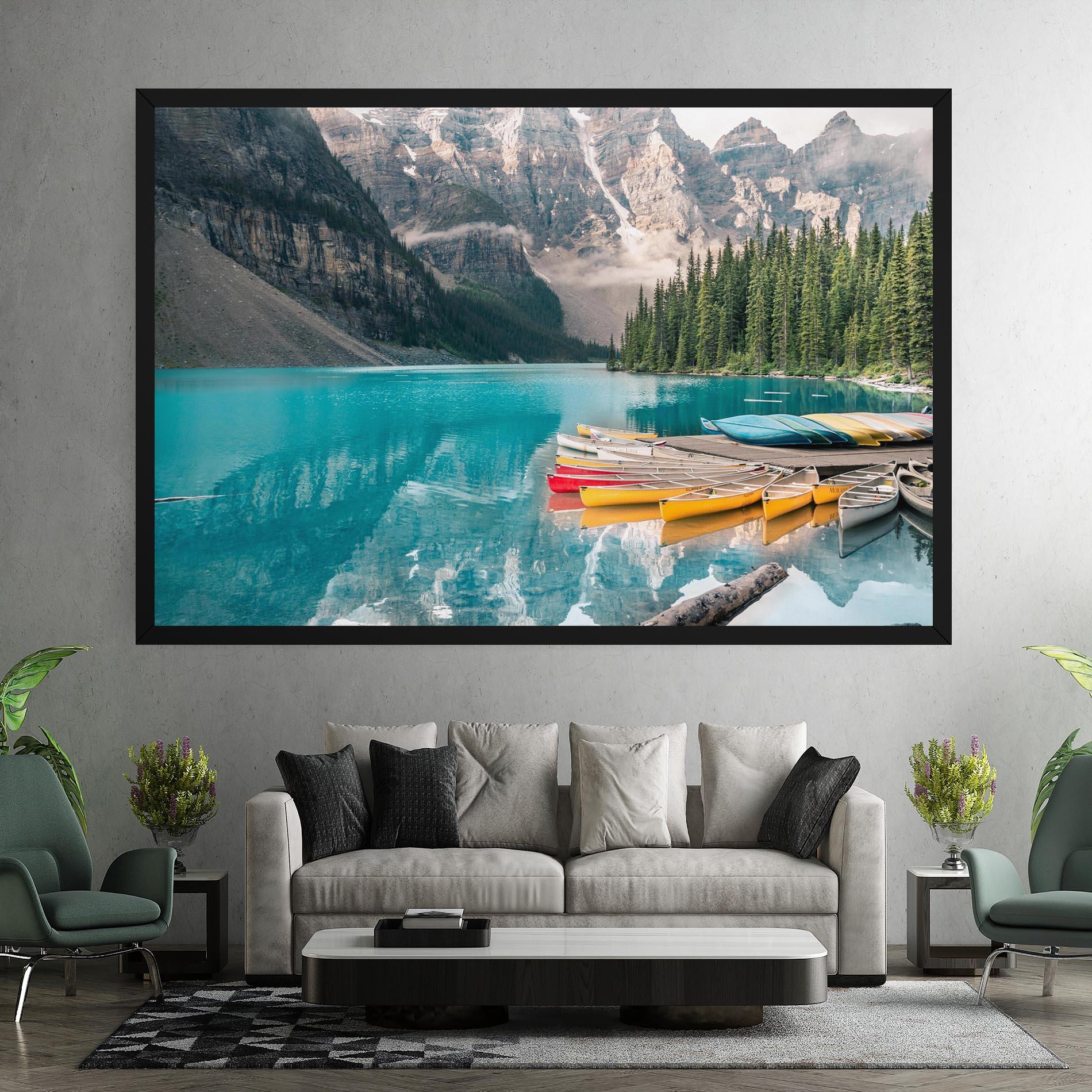 Картина на платно Beautiful Moraine Lake mockup 7