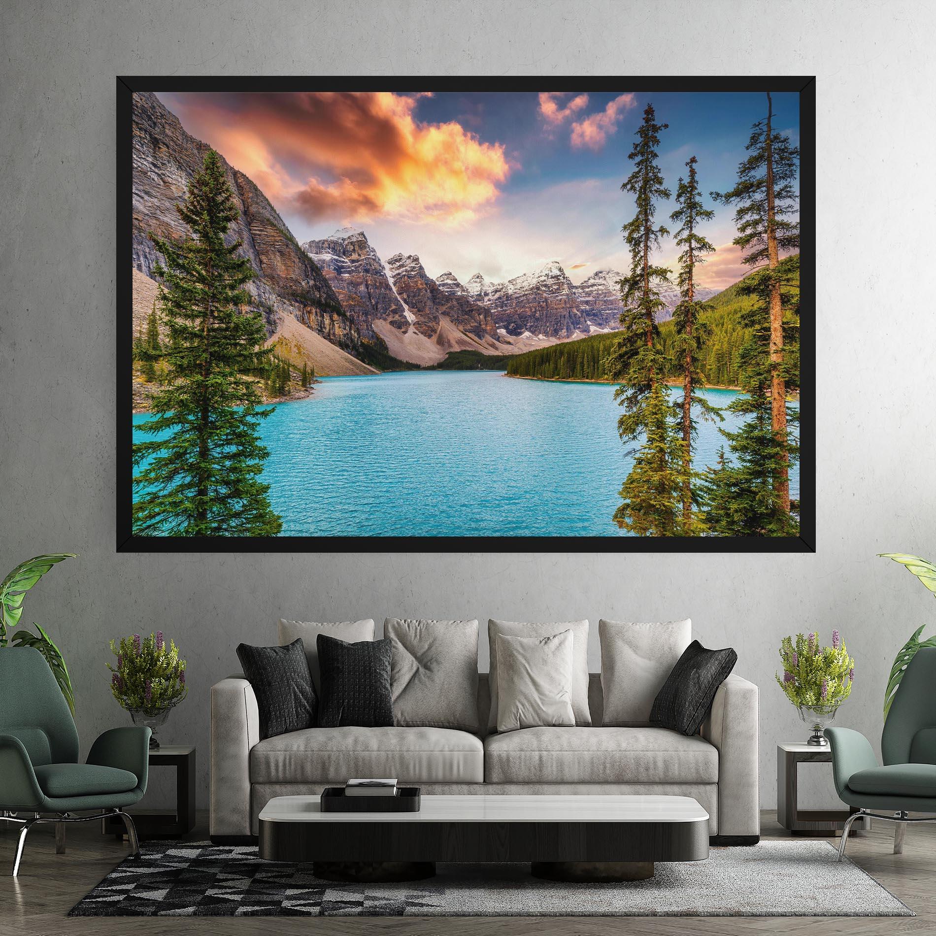 Картина на платно Blue Magic Lake mockup 7