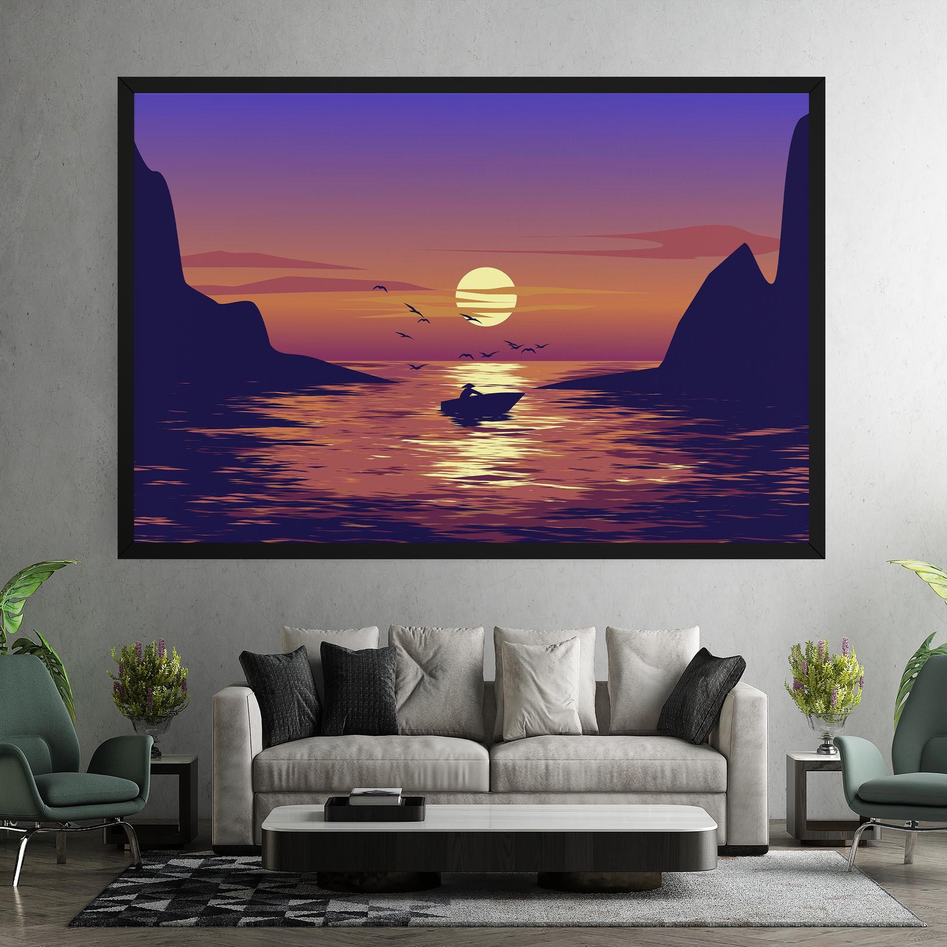 Картина на платно Sunset Scenery View mockup 7