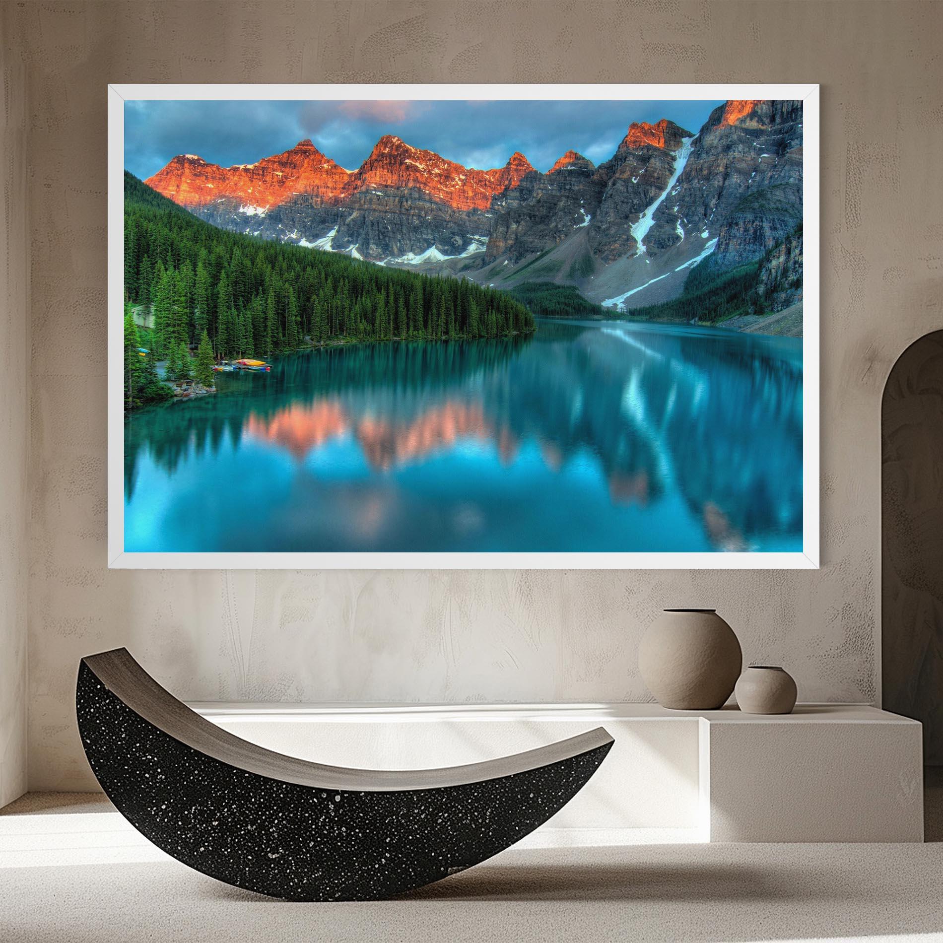 Картина на платно Beautiful Blue Lake mockup 8