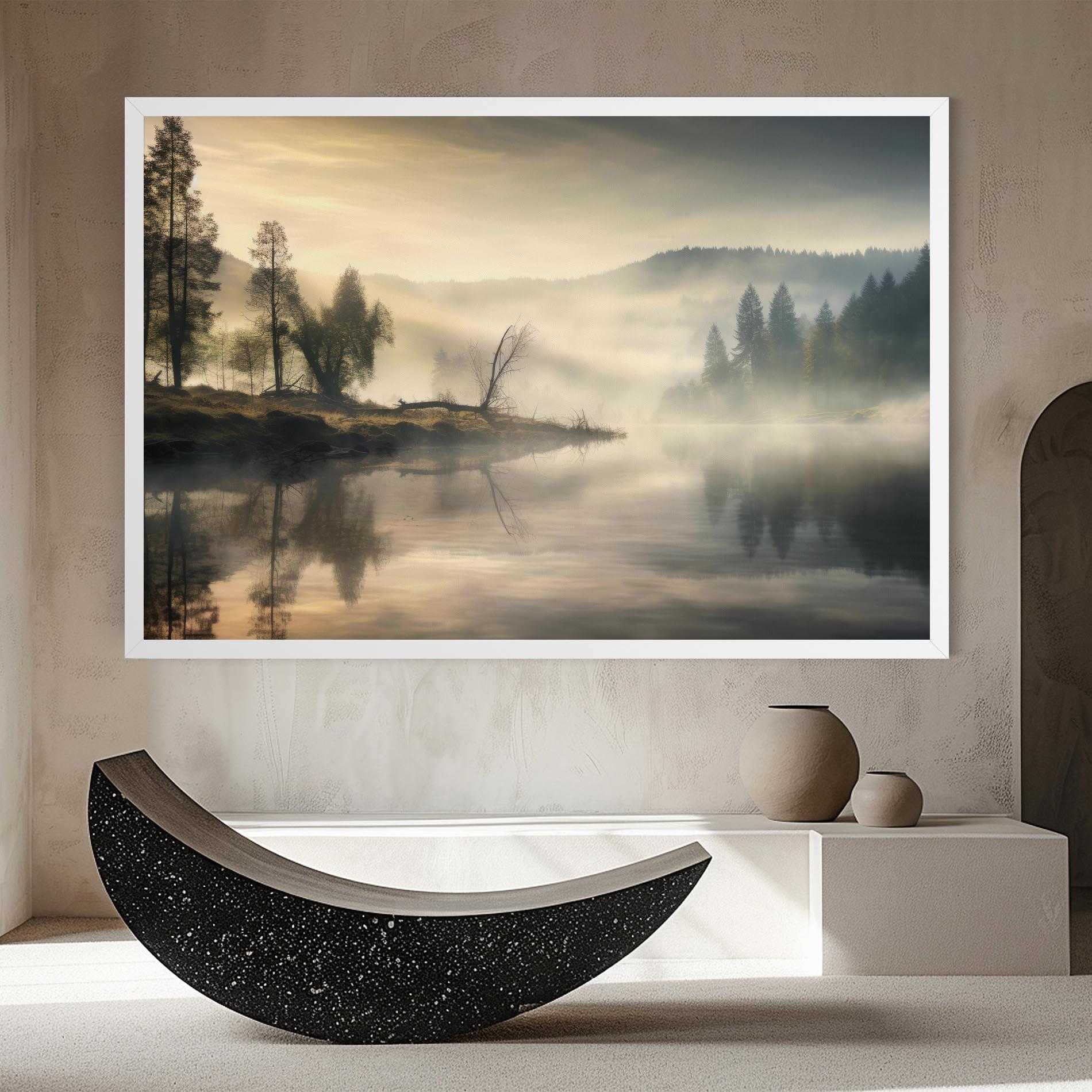 Картина на платно Foggy Morning mockup 8