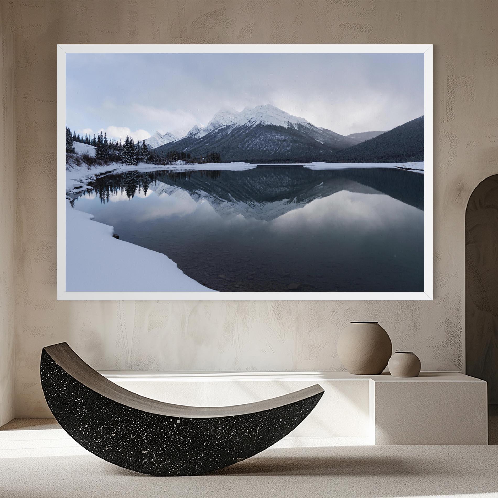 Картина на платно Grey Lake mockup 8