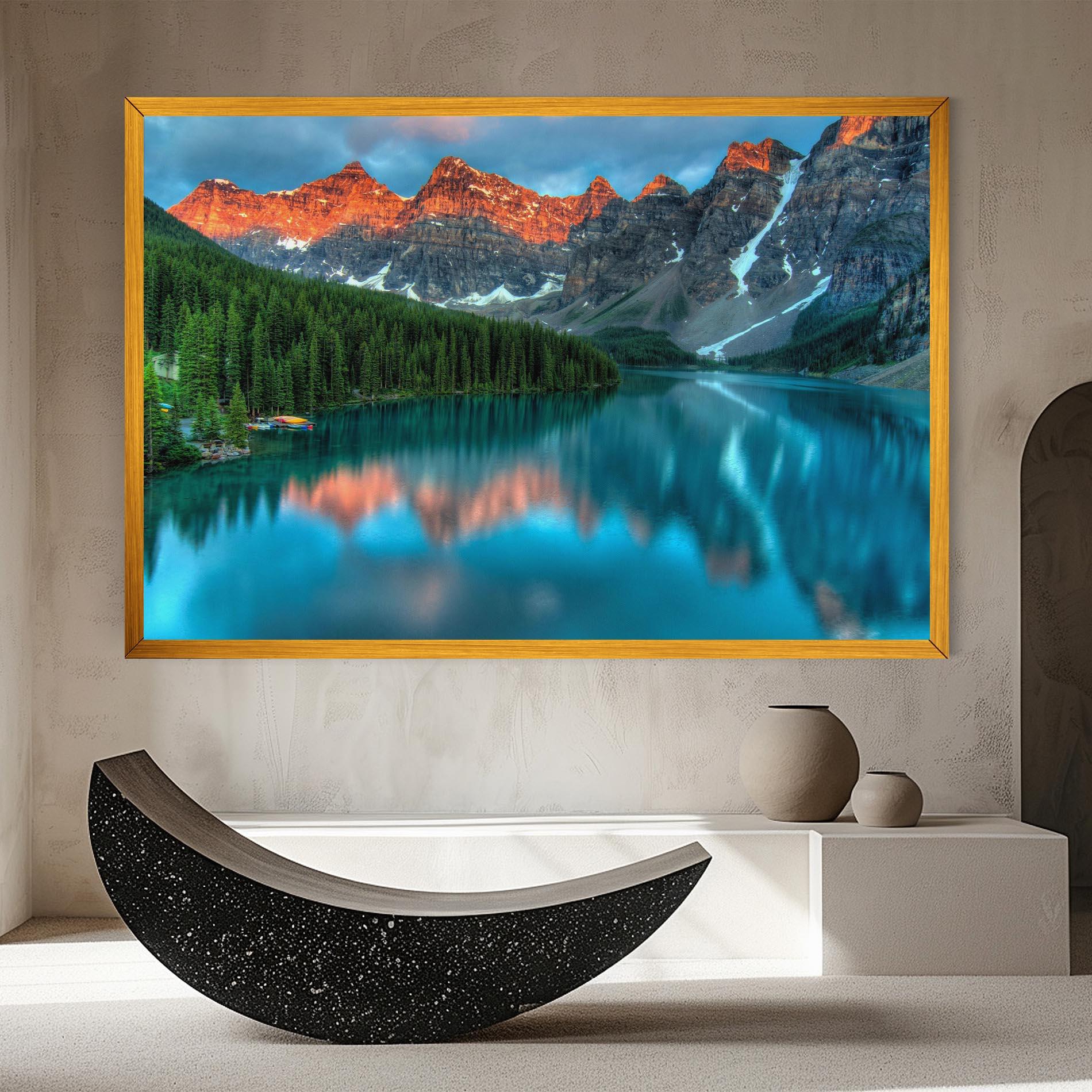 Картина на платно Beautiful Blue Lake mockup 8