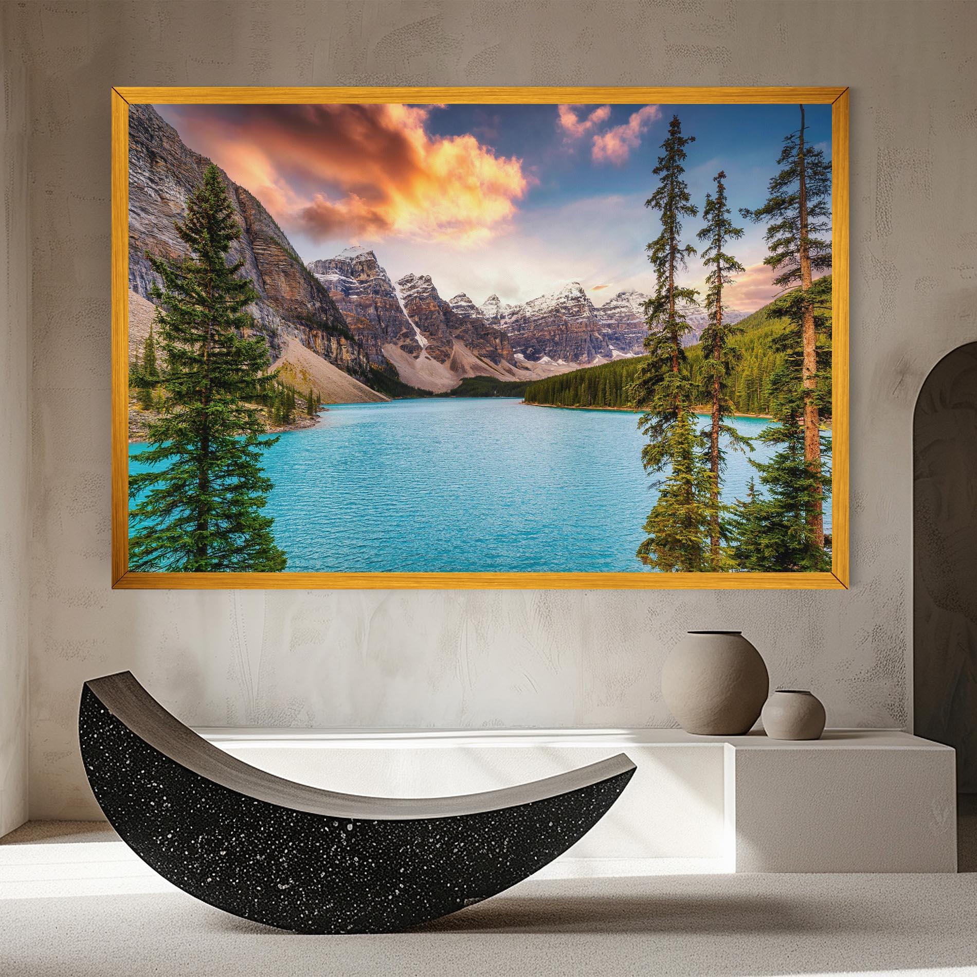 Картина на платно Blue Magic Lake mockup 8