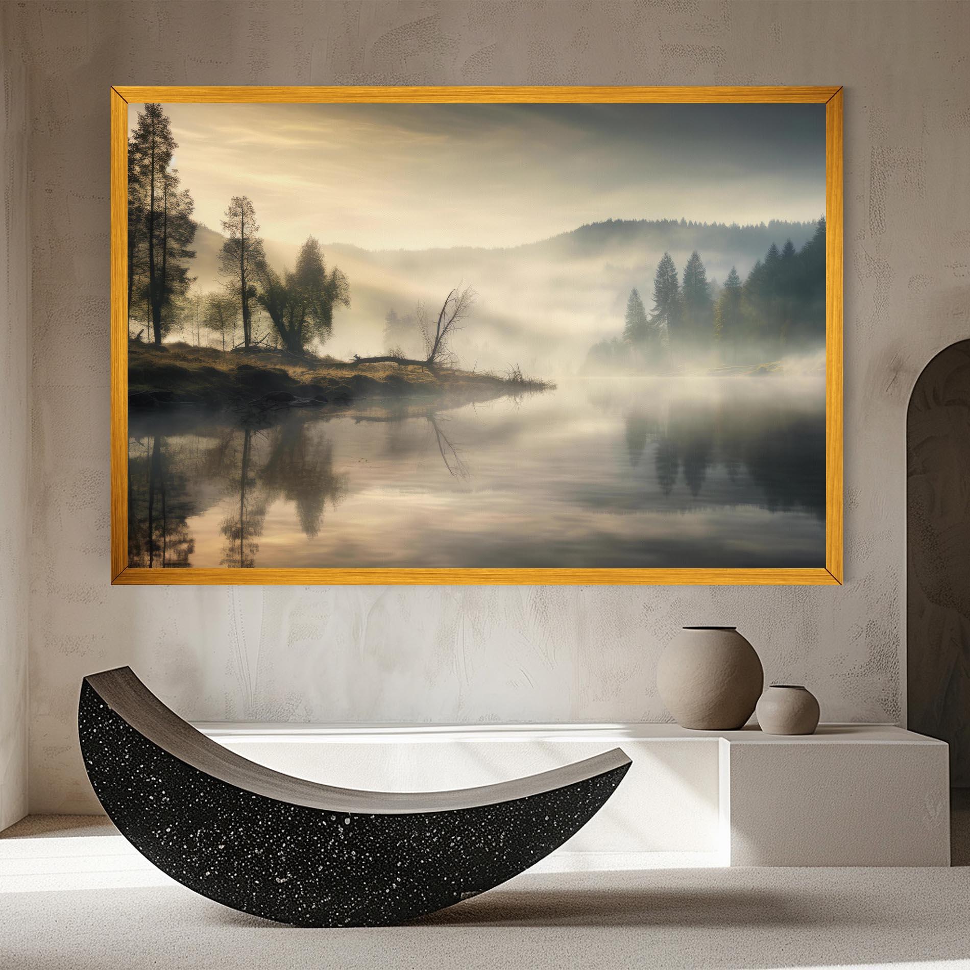 Картина на платно Foggy Morning mockup 8