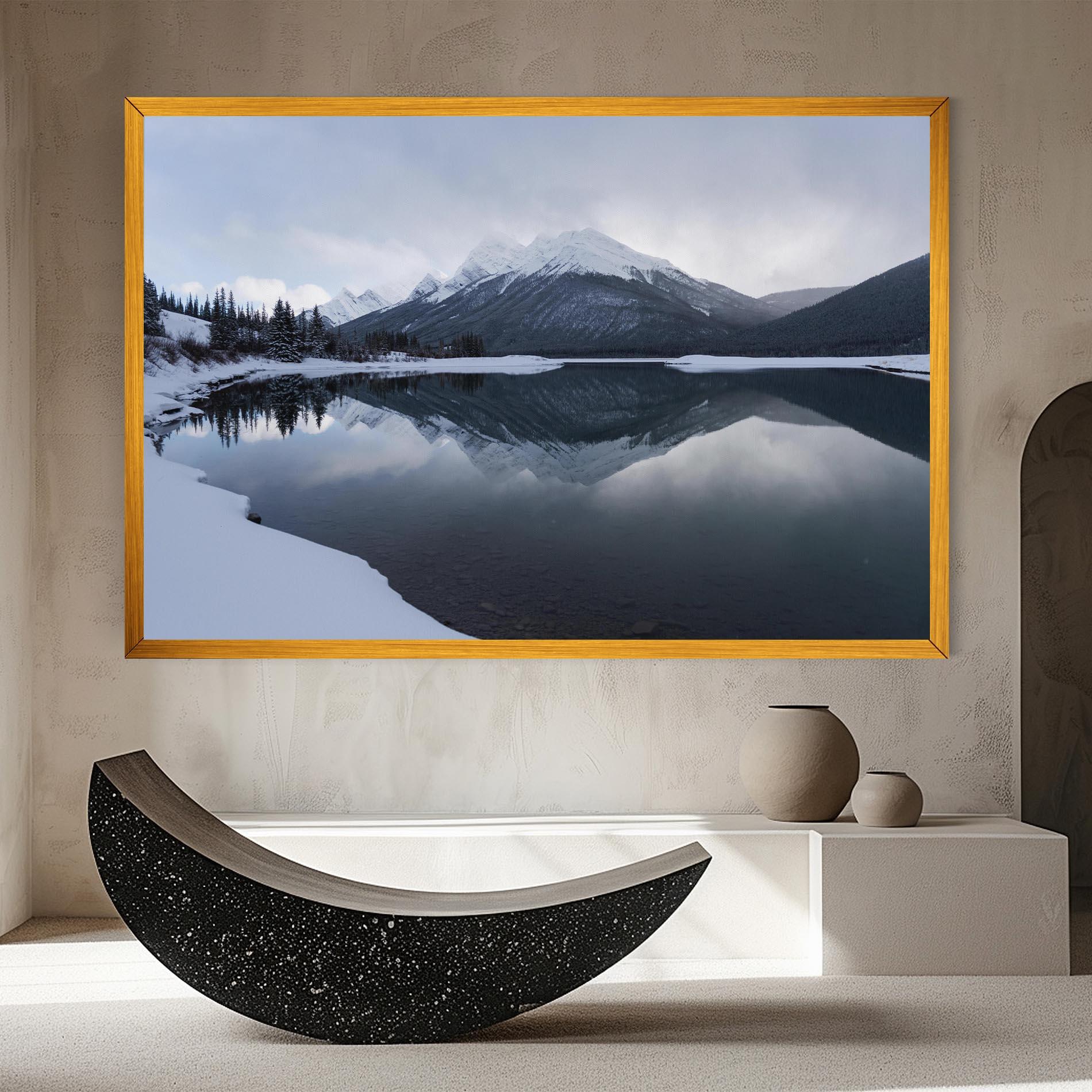 Картина на платно Grey Lake mockup 8