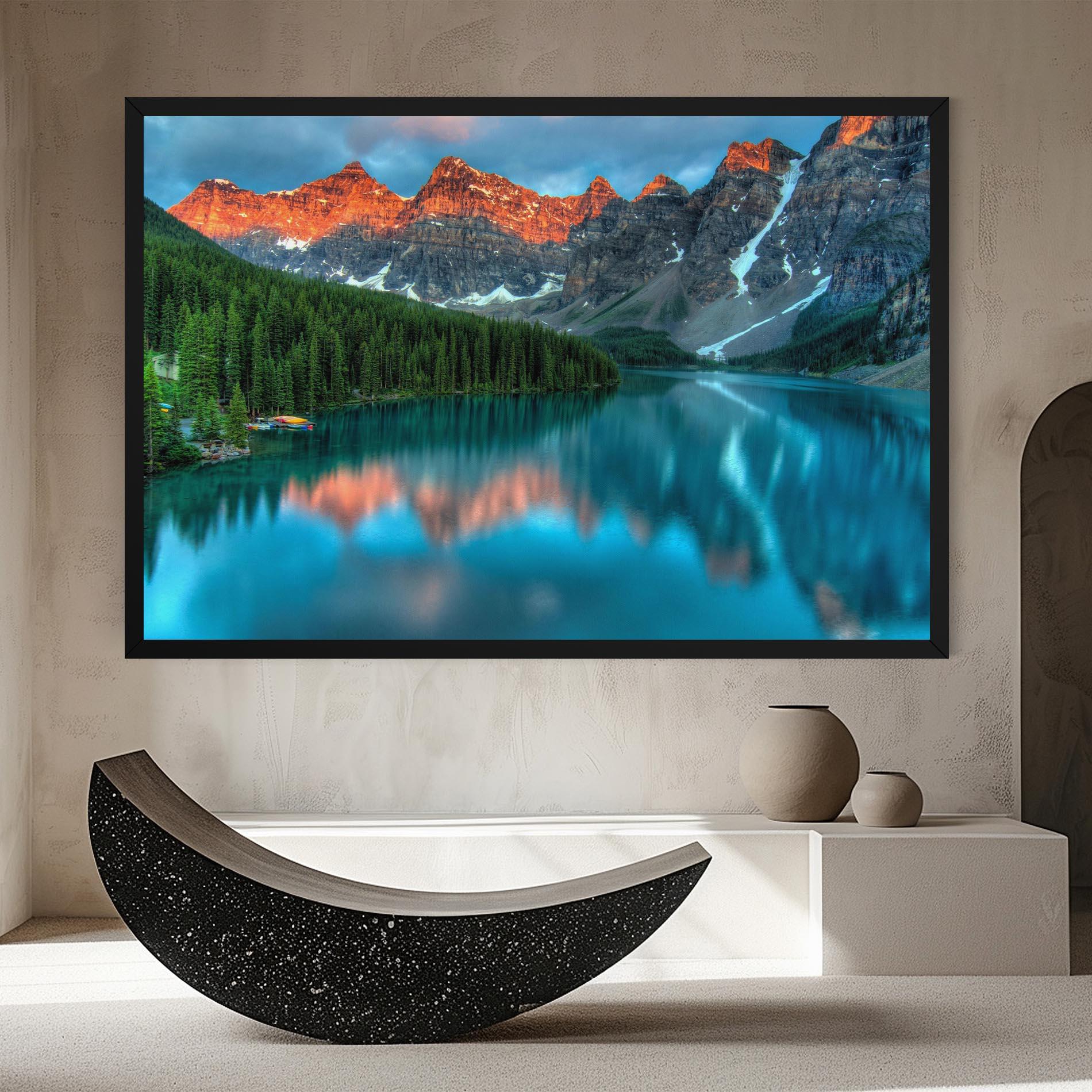 Картина на платно Beautiful Blue Lake mockup 8