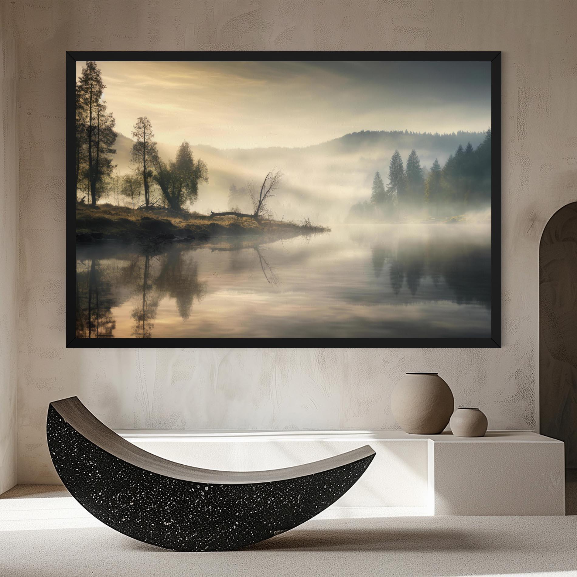 Картина на платно Foggy Morning mockup 8