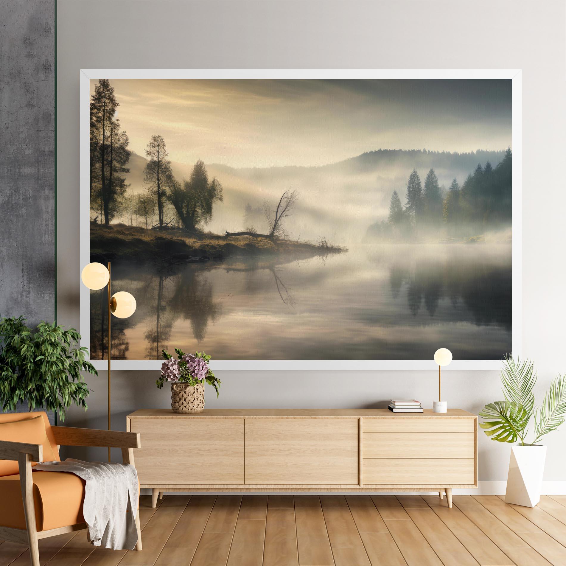 Картина на платно Foggy Morning mockup 9