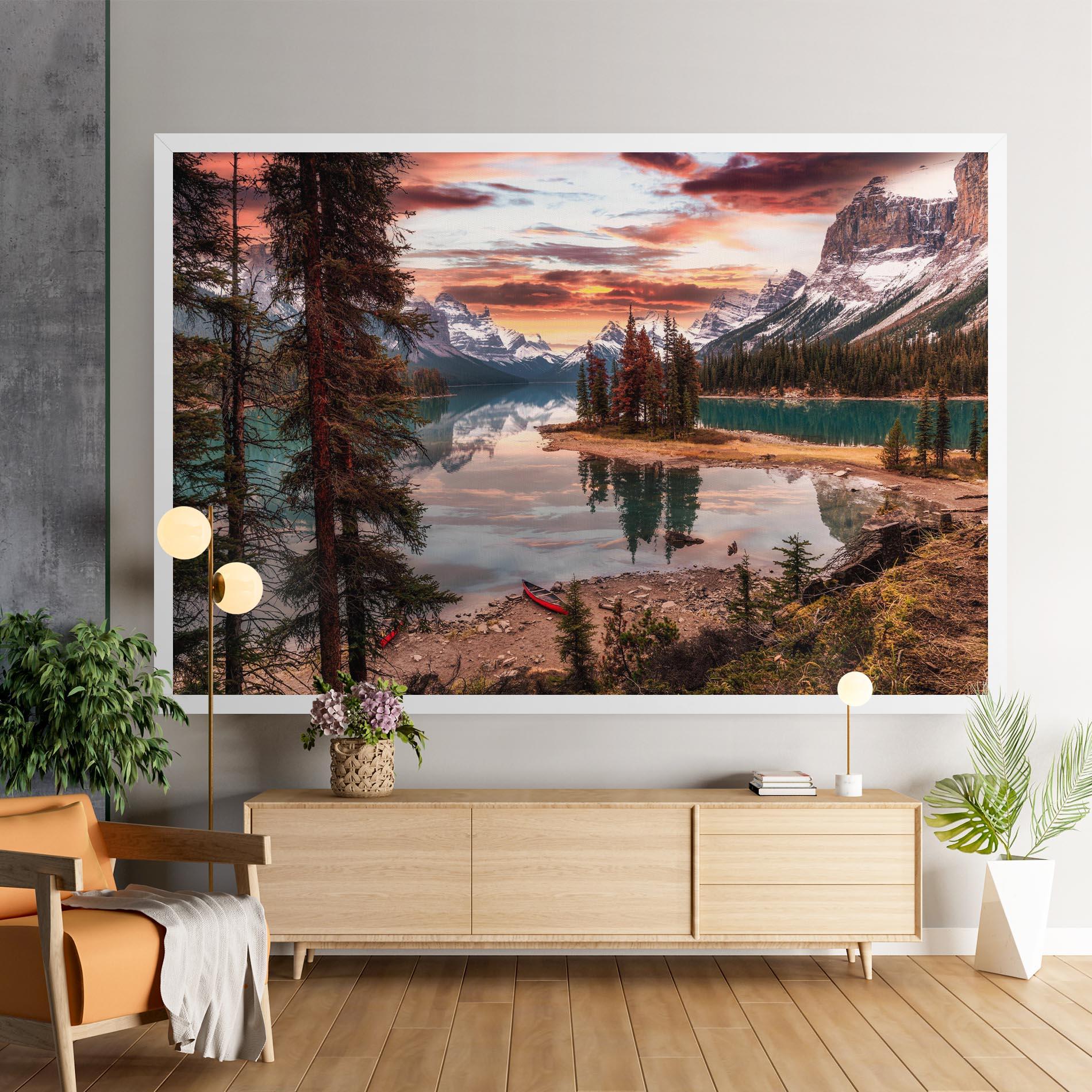 Картина на платно Sunset Lake View mockup 9