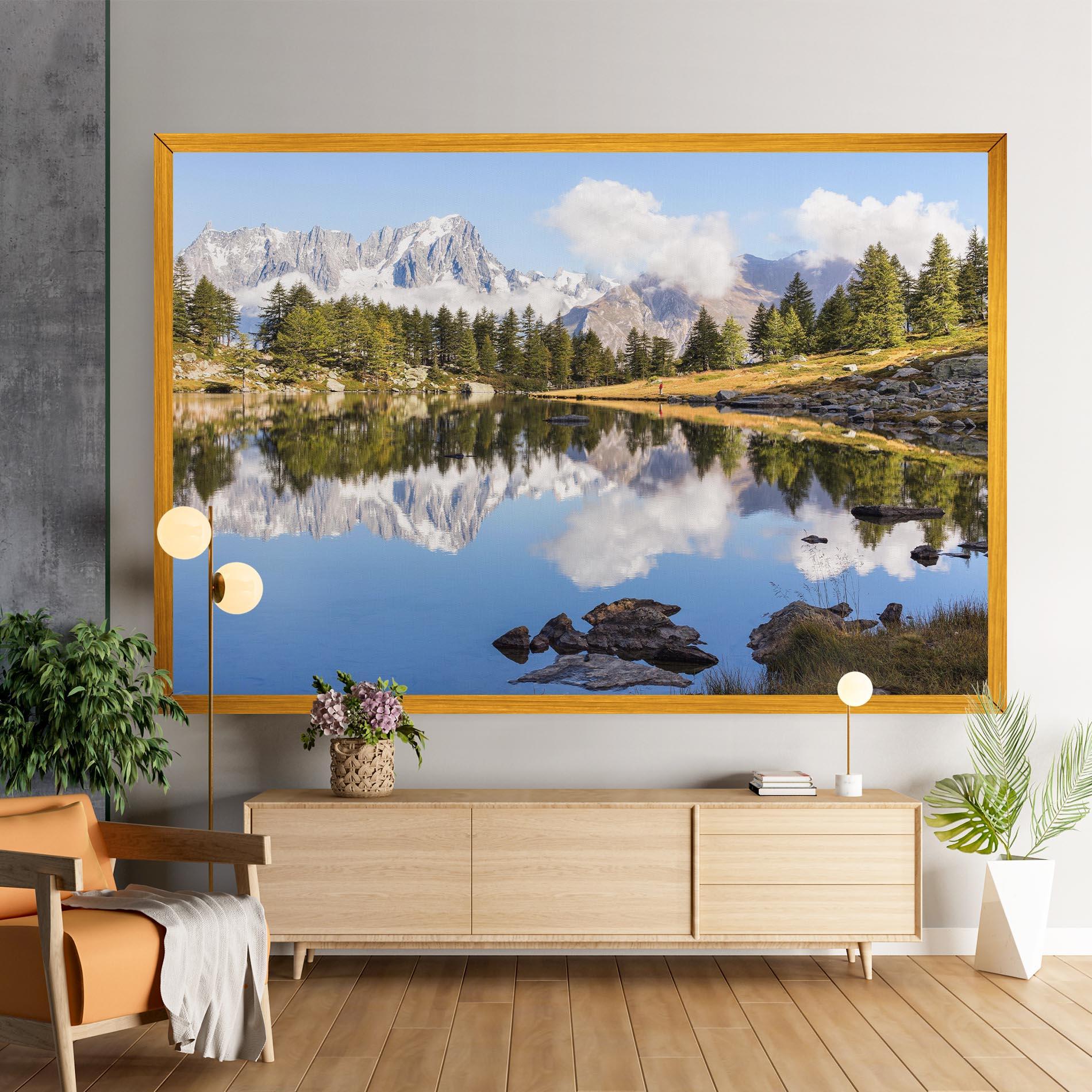 Картина на платно Mountain Reflection mockup 9