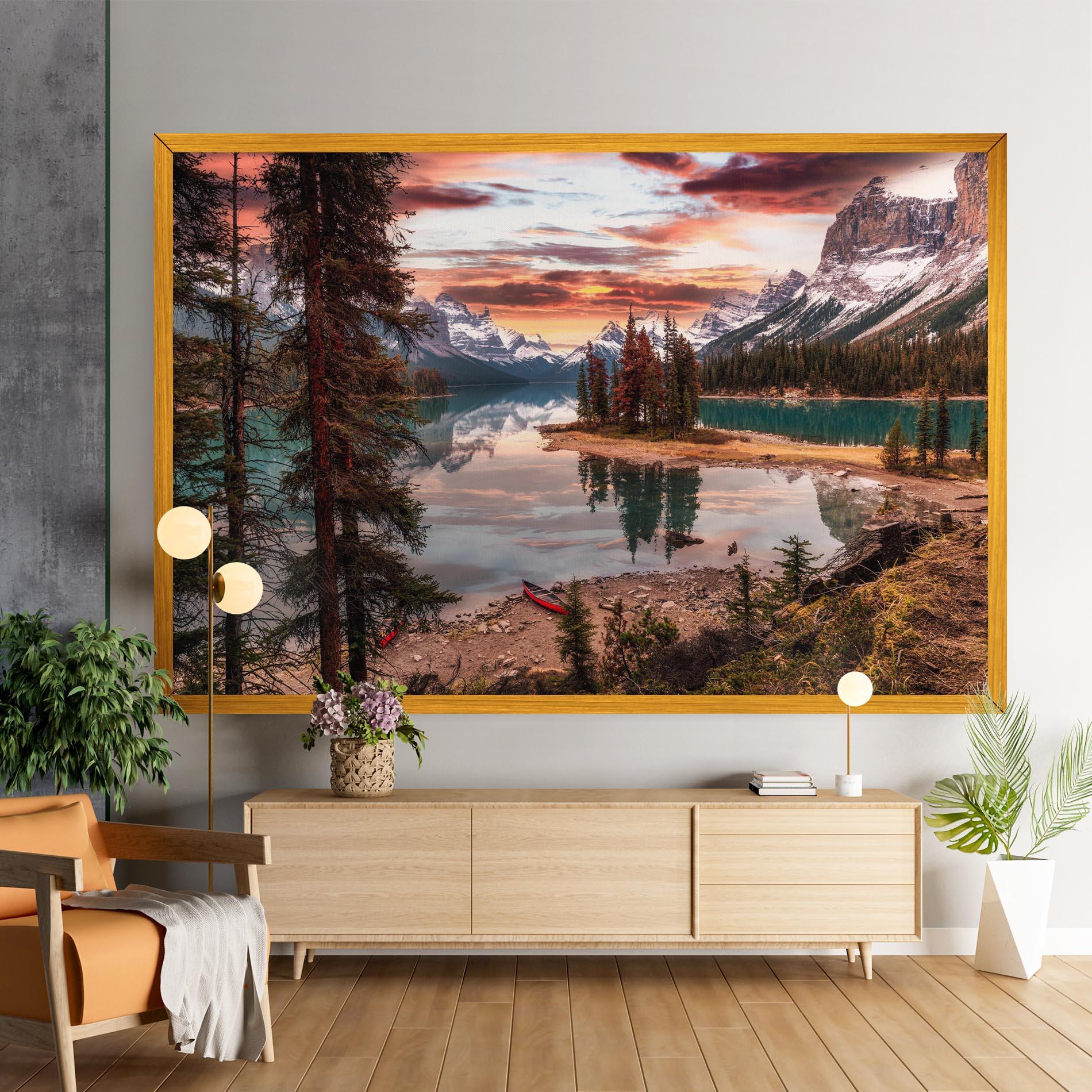 Картина на платно Sunset Lake View mockup 9