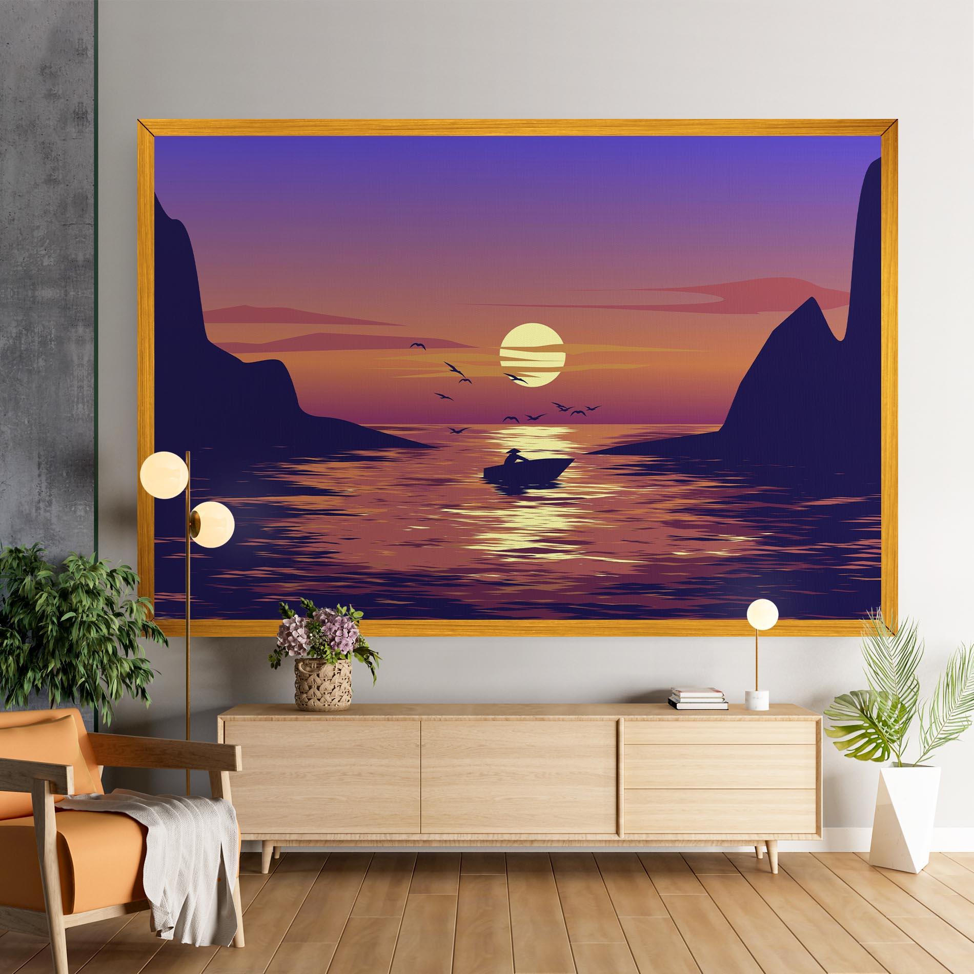 Картина на платно Sunset Scenery View mockup 9