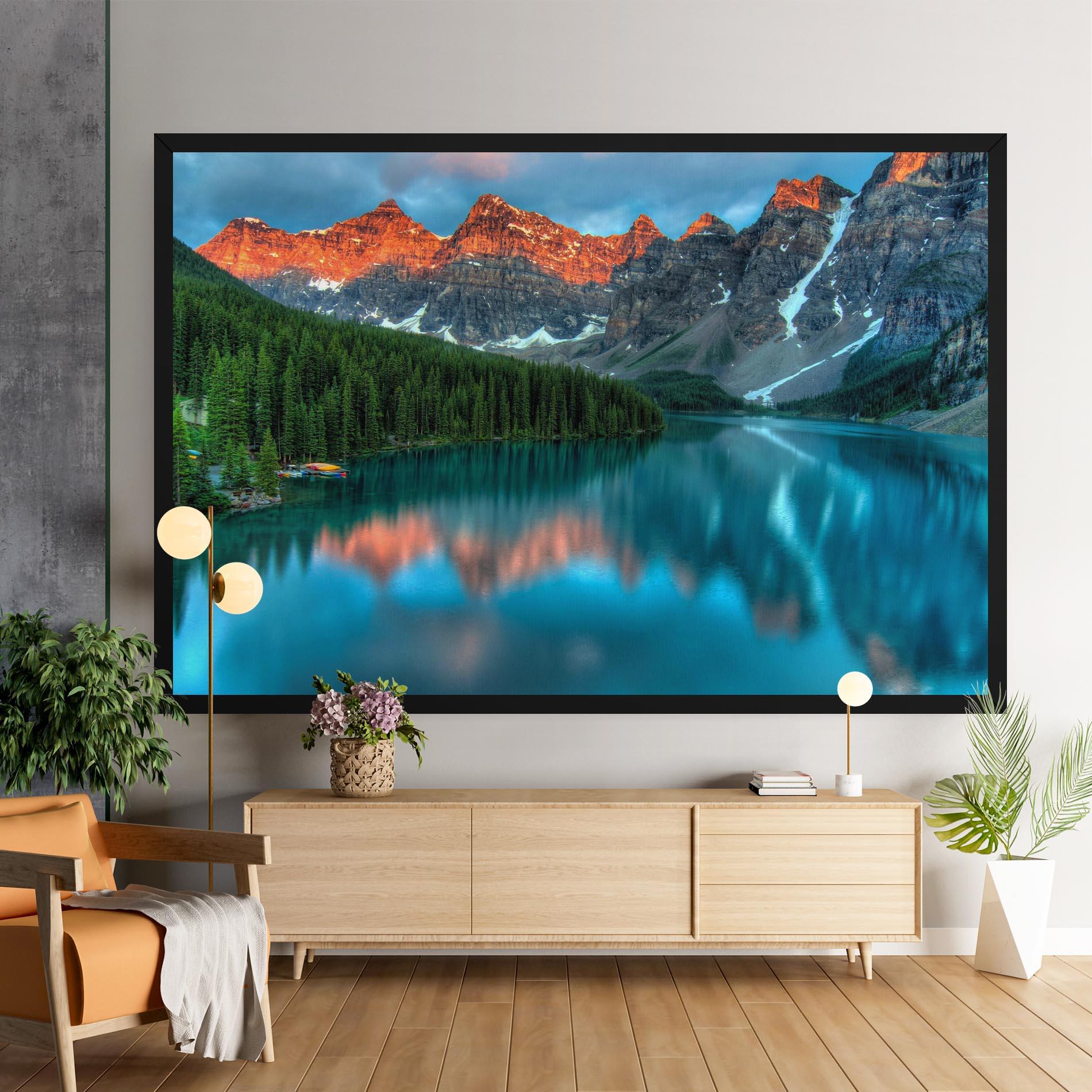 Картина на платно Beautiful Blue Lake mockup 9