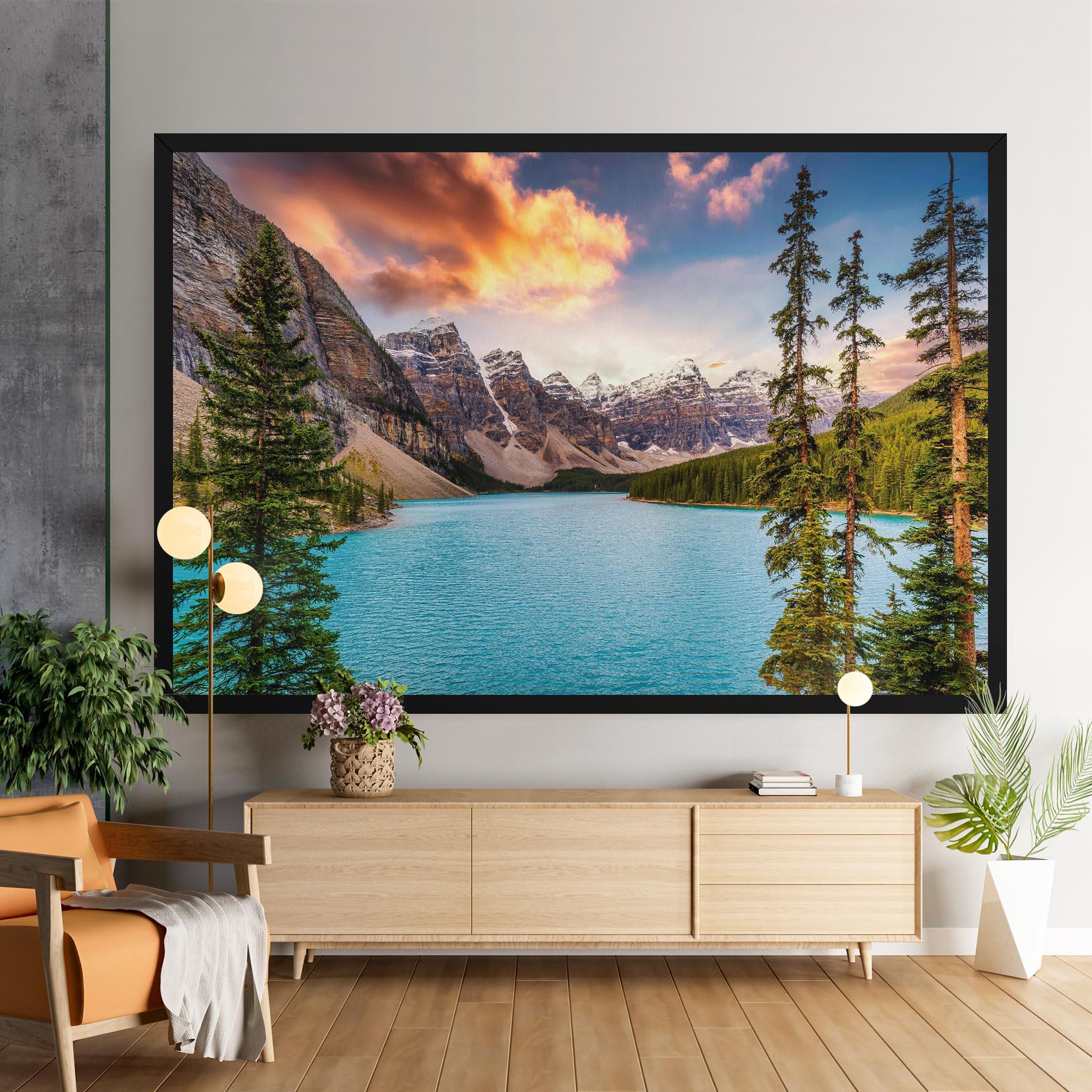 Картина на платно Blue Magic Lake mockup 9