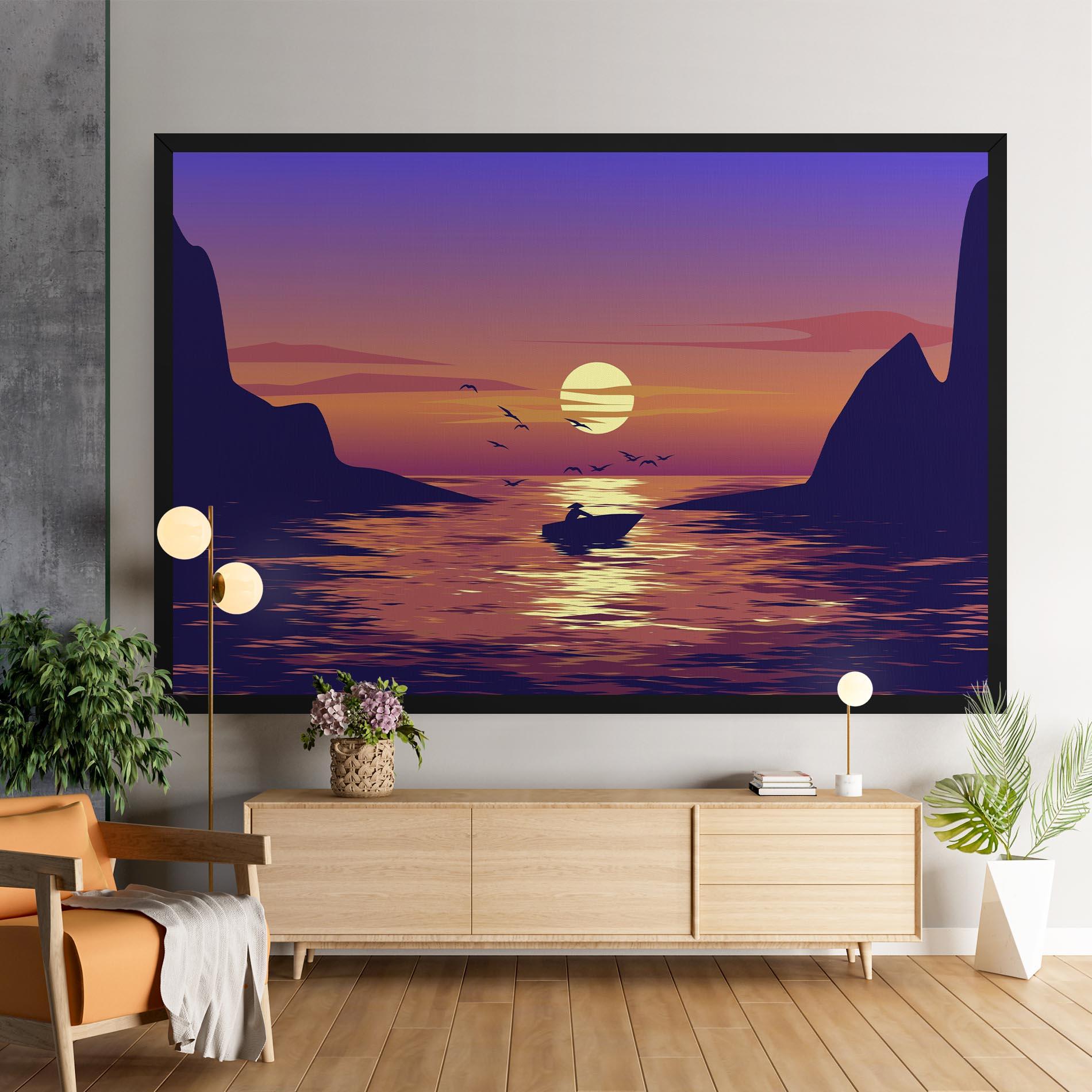 Картина на платно Sunset Scenery View mockup 9