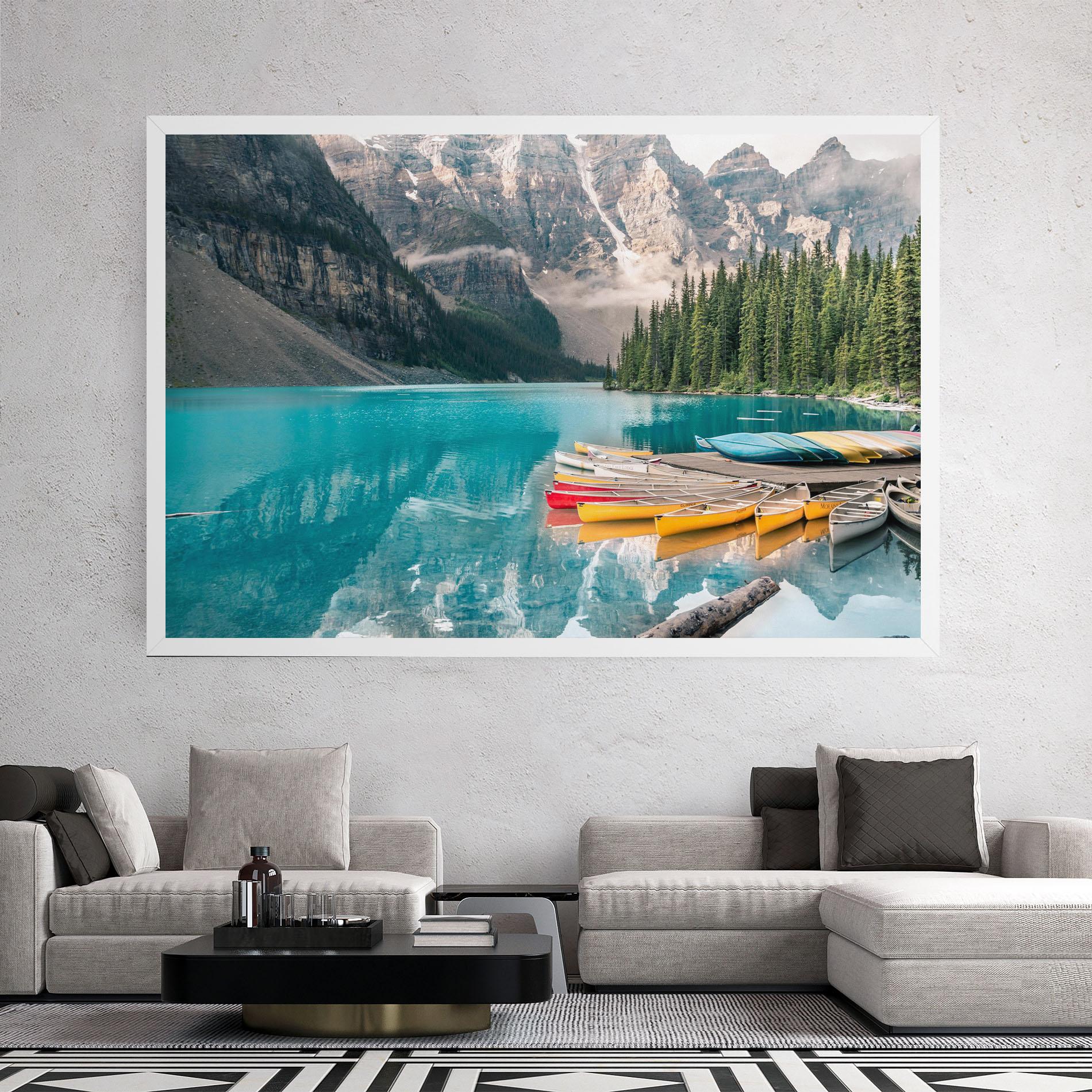 Картина на платно Beautiful Moraine Lake mockup 2