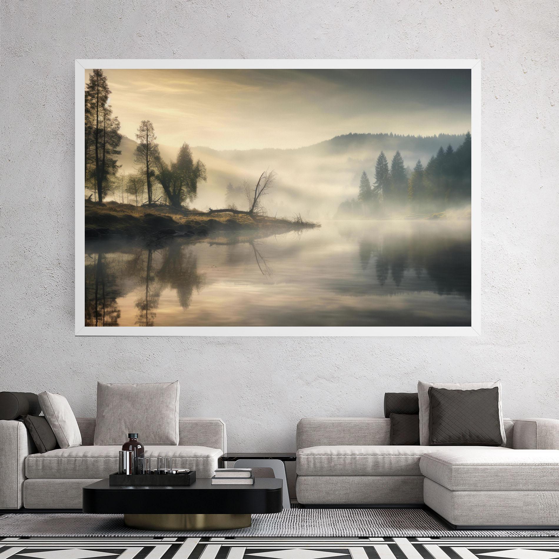 Картина на платно Foggy Morning mockup 2