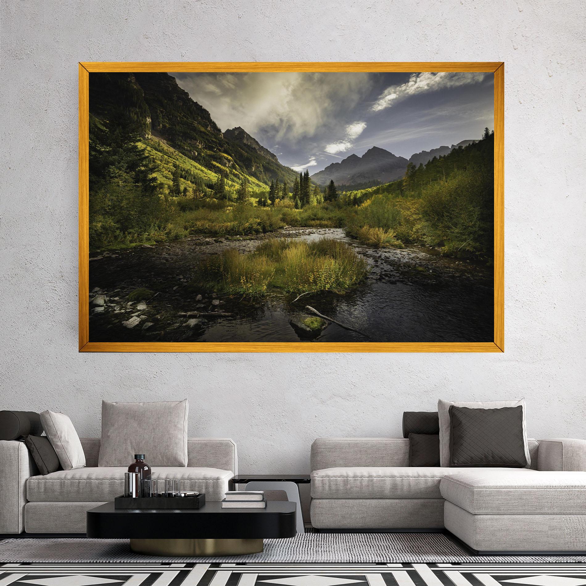 Картина на платно Cloudy Lake mockup 2