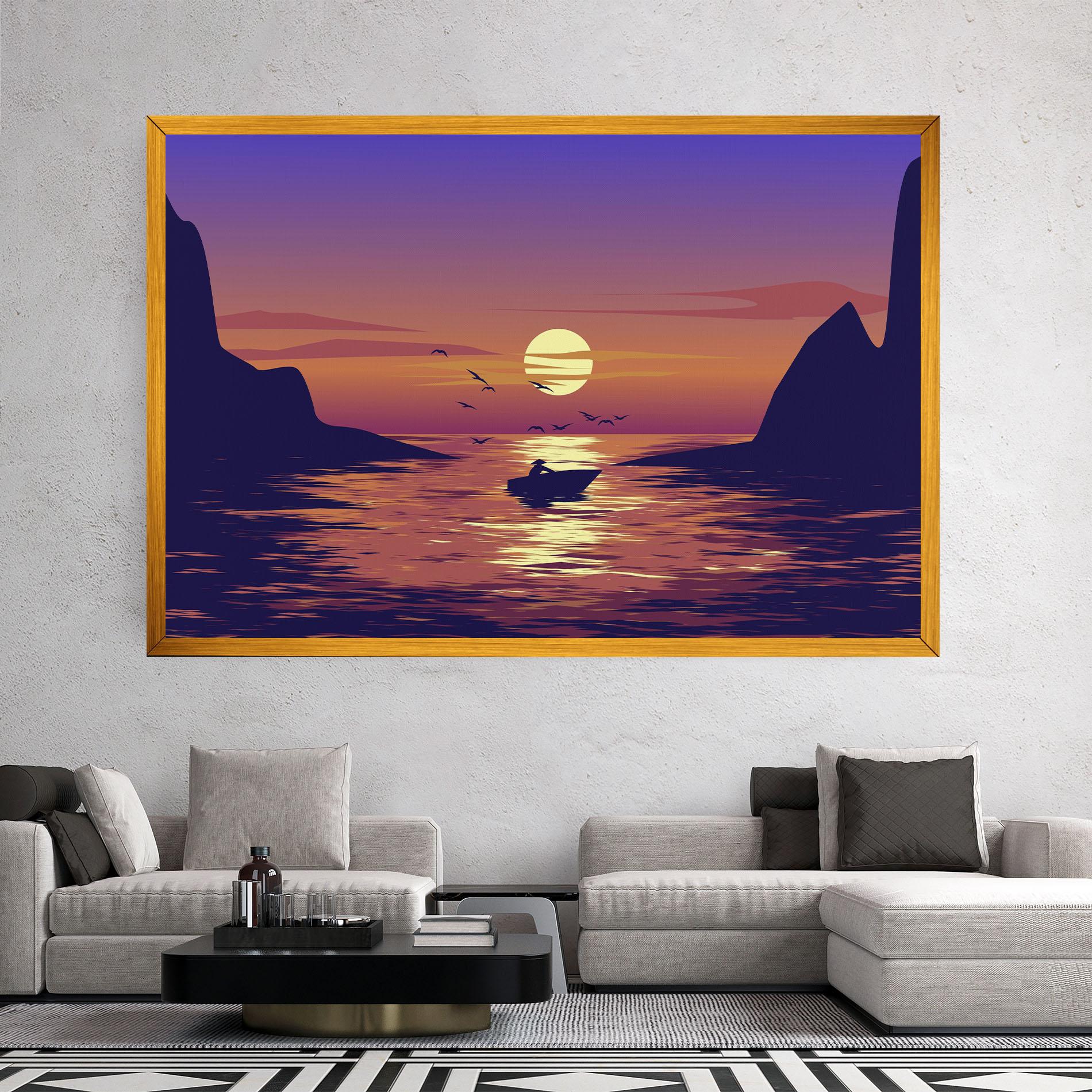 Картина на платно Sunset Scenery View mockup 2