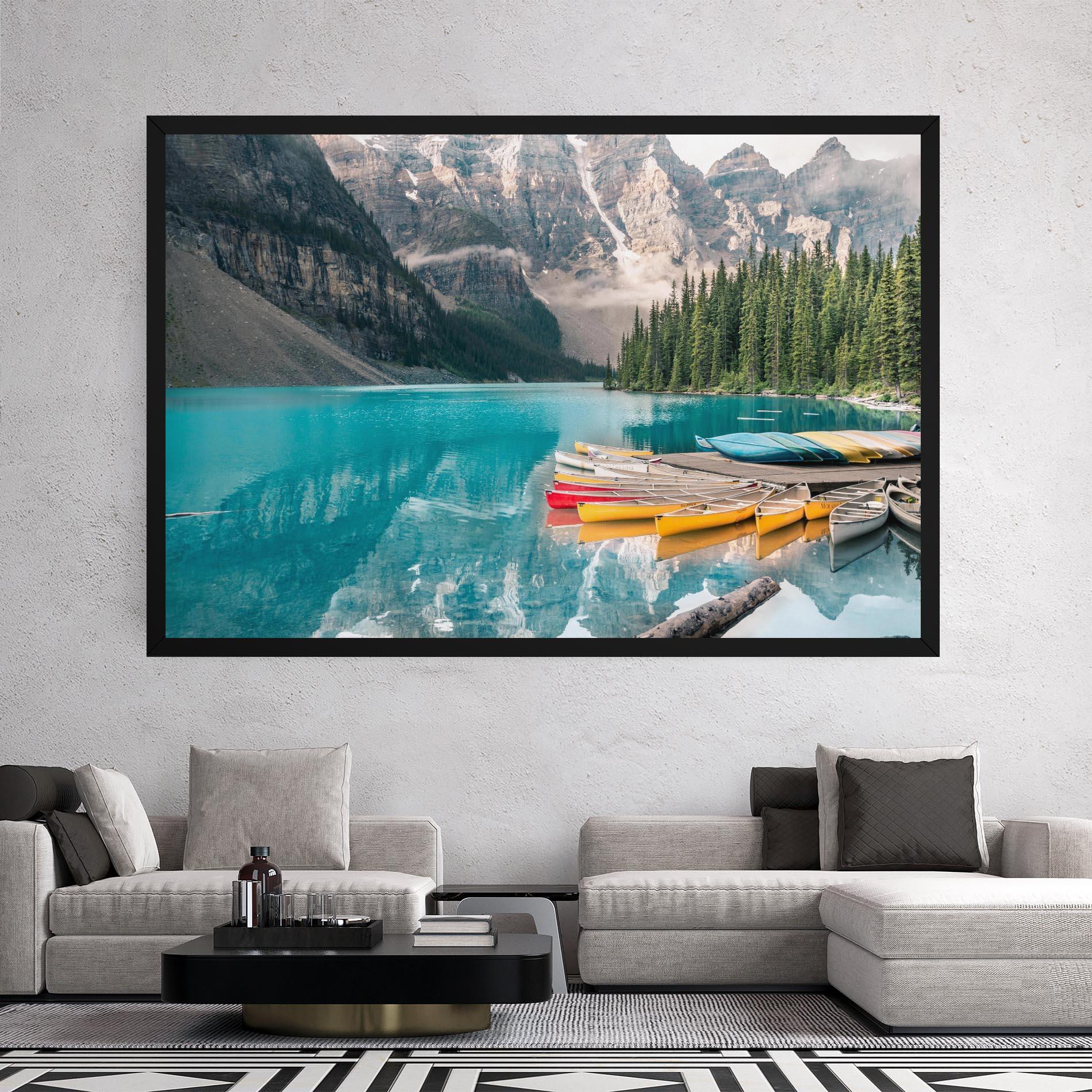 Картина на платно Beautiful Moraine Lake mockup 2
