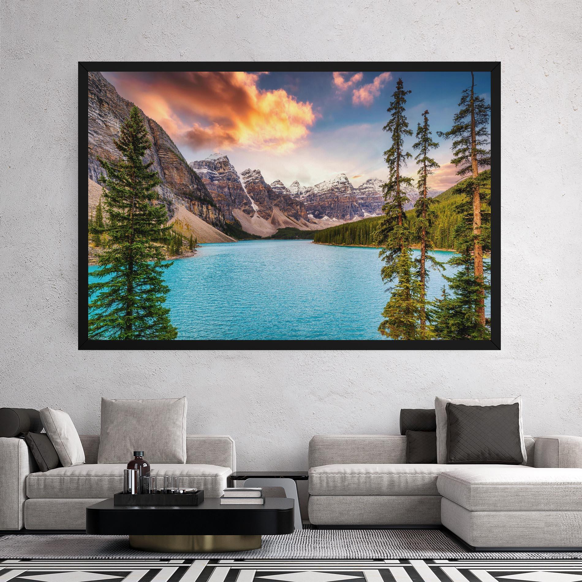 Картина на платно Blue Magic Lake mockup 2