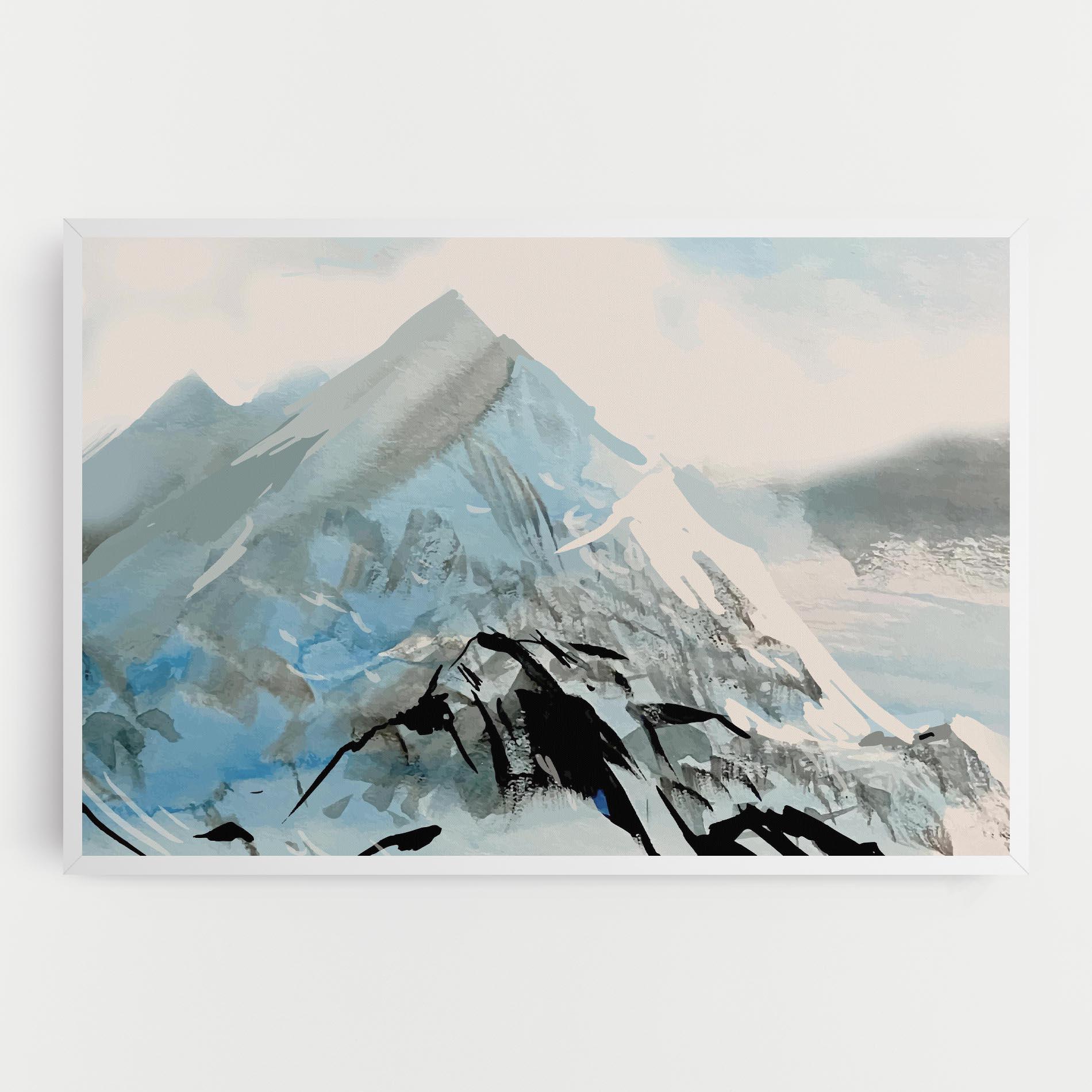 Картина на платно Blue Black Mountain mockup 0