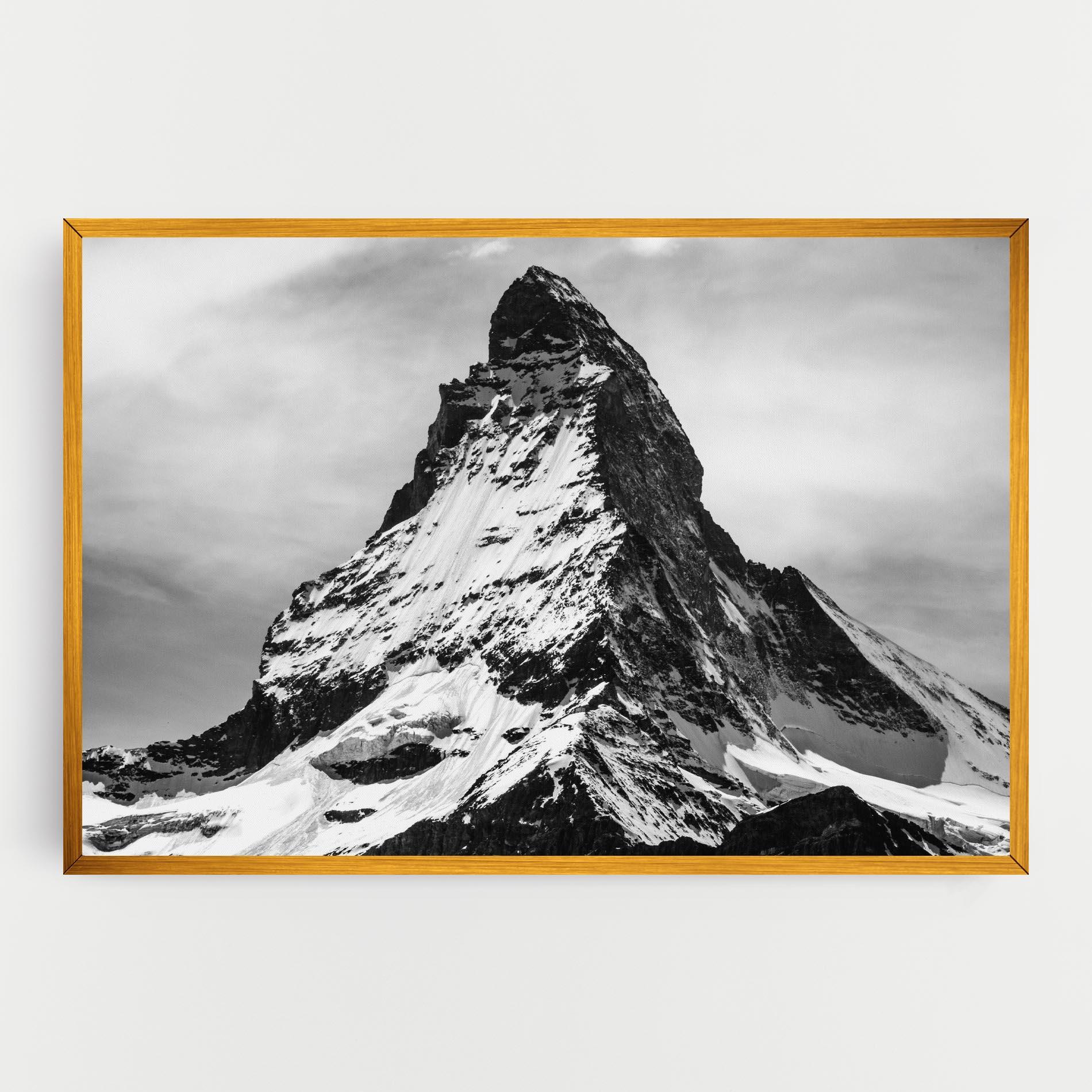 Картина на платно Snowy Black Mountain mockup 0