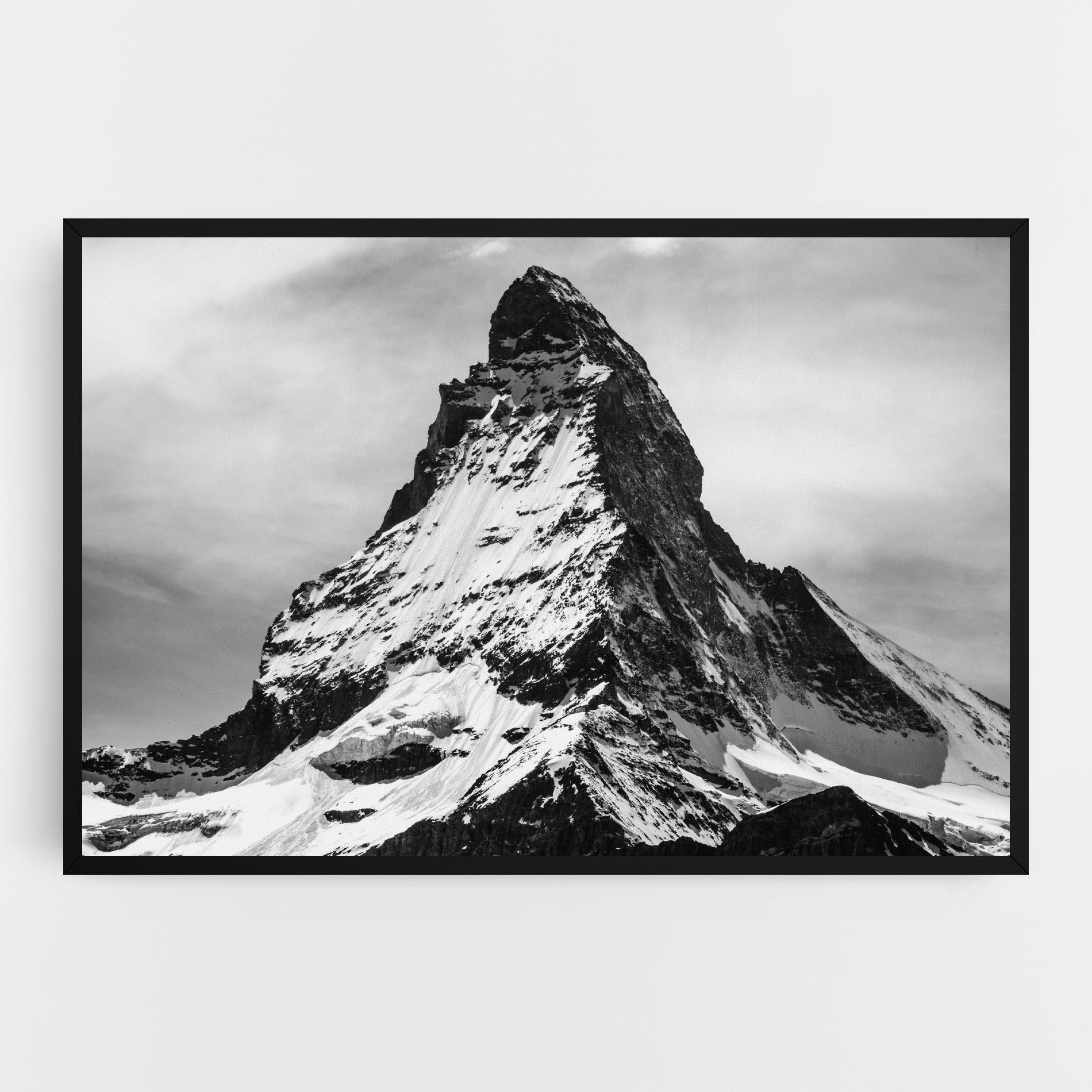 Картина на платно Snowy Black Mountain mockup 0