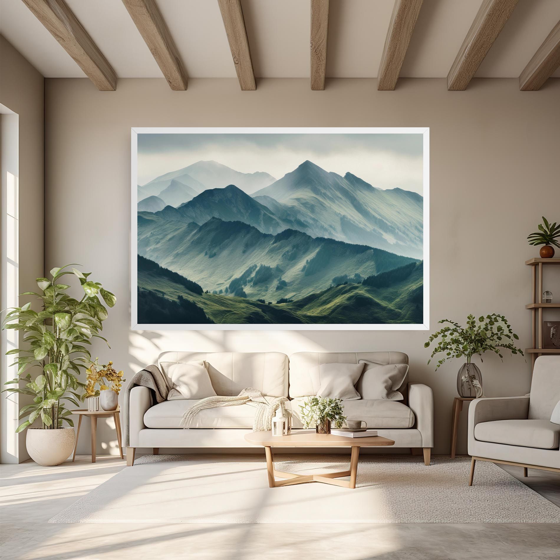 Amazing Foggy Mountain mockup 6