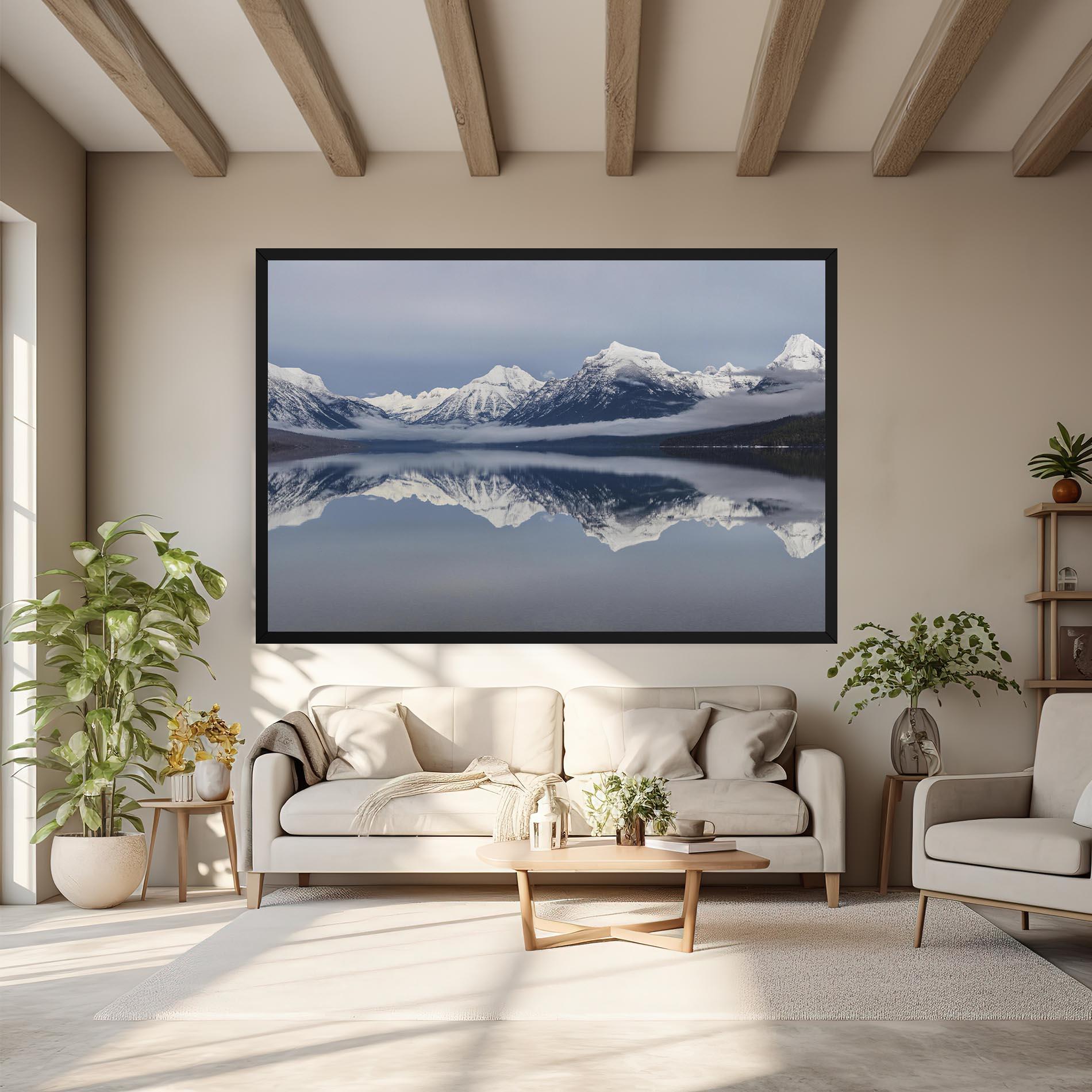 Картина на платно Beautiful Snowy Mountain mockup 6
