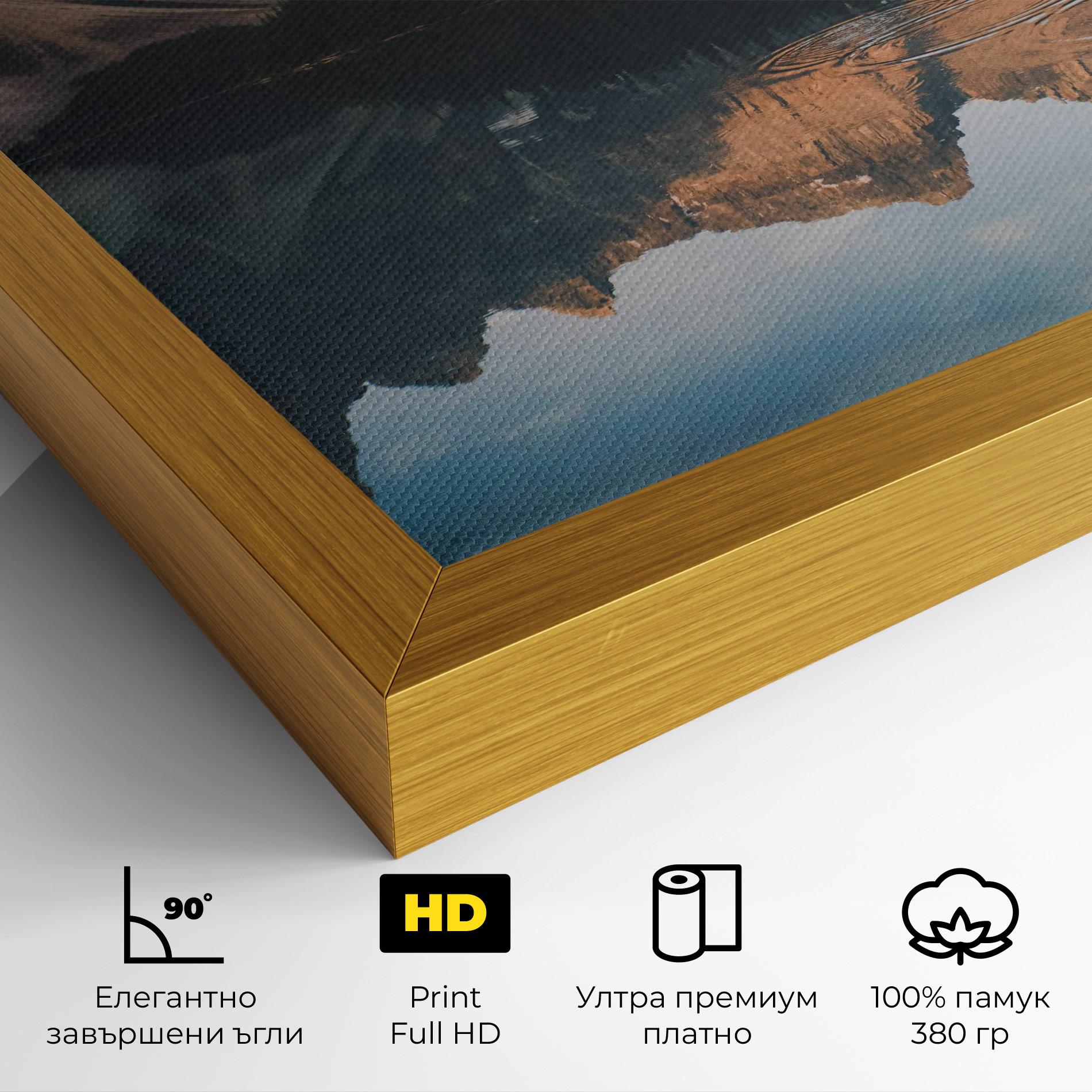 Картина на платно Brown Mountain Lake mockup 4